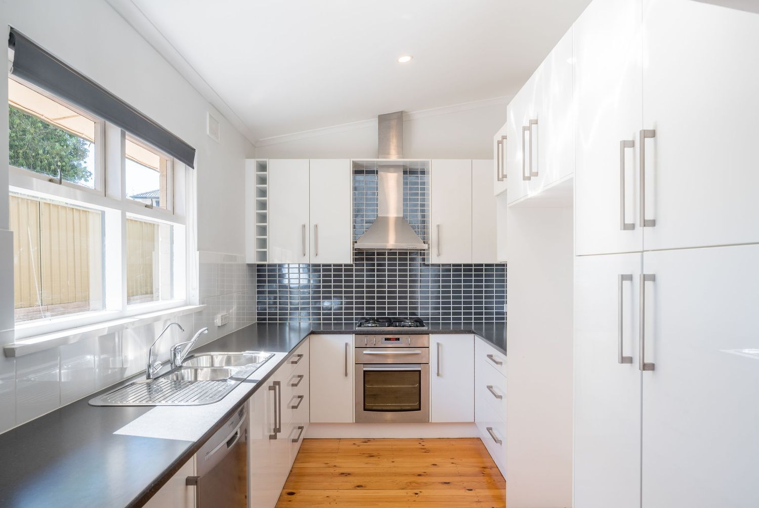 Modern kitchen interior with clean lines and contemporary finishes.