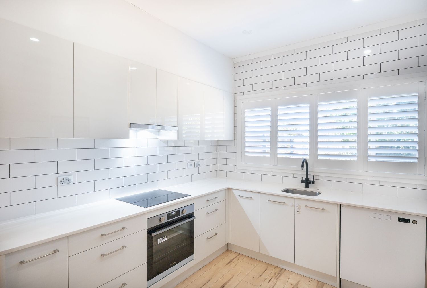 Modern kitchen interior with clean lines and contemporary finishes.