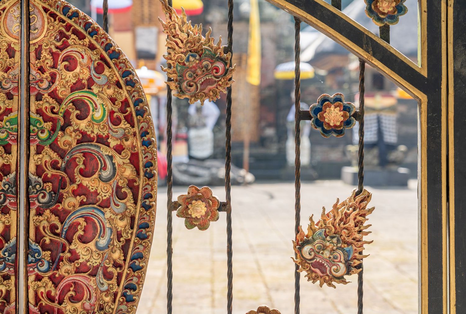 Detailed art on gate