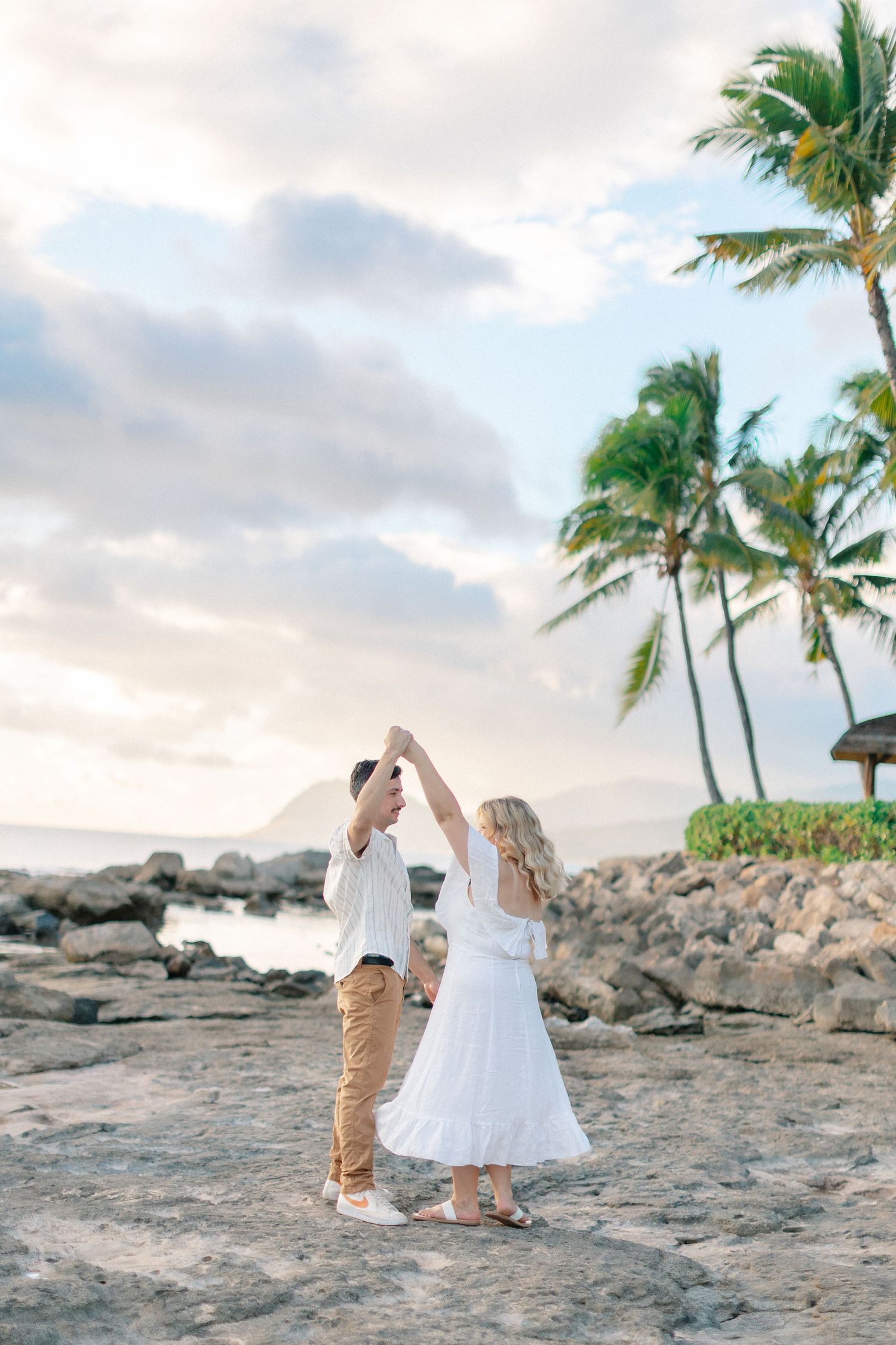Disney Aulani Beach Engagement Photos | Oahu, Hawaii | Madison + Peter