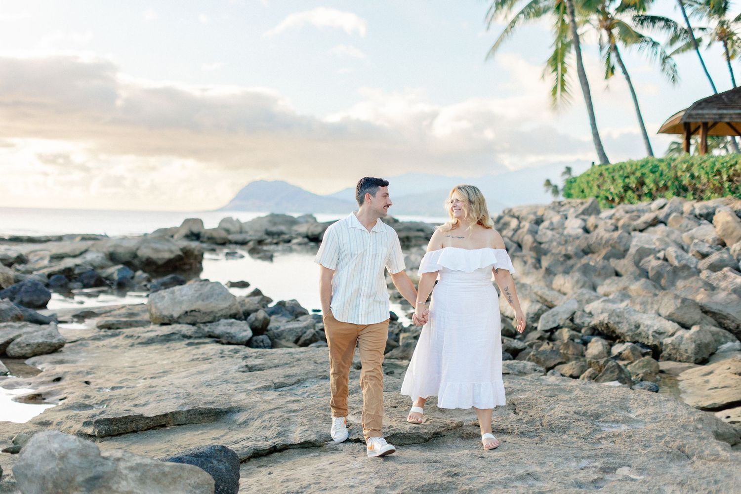 Disney Aulani Beach Engagement Photos | Oahu, Hawaii | Madison + Peter