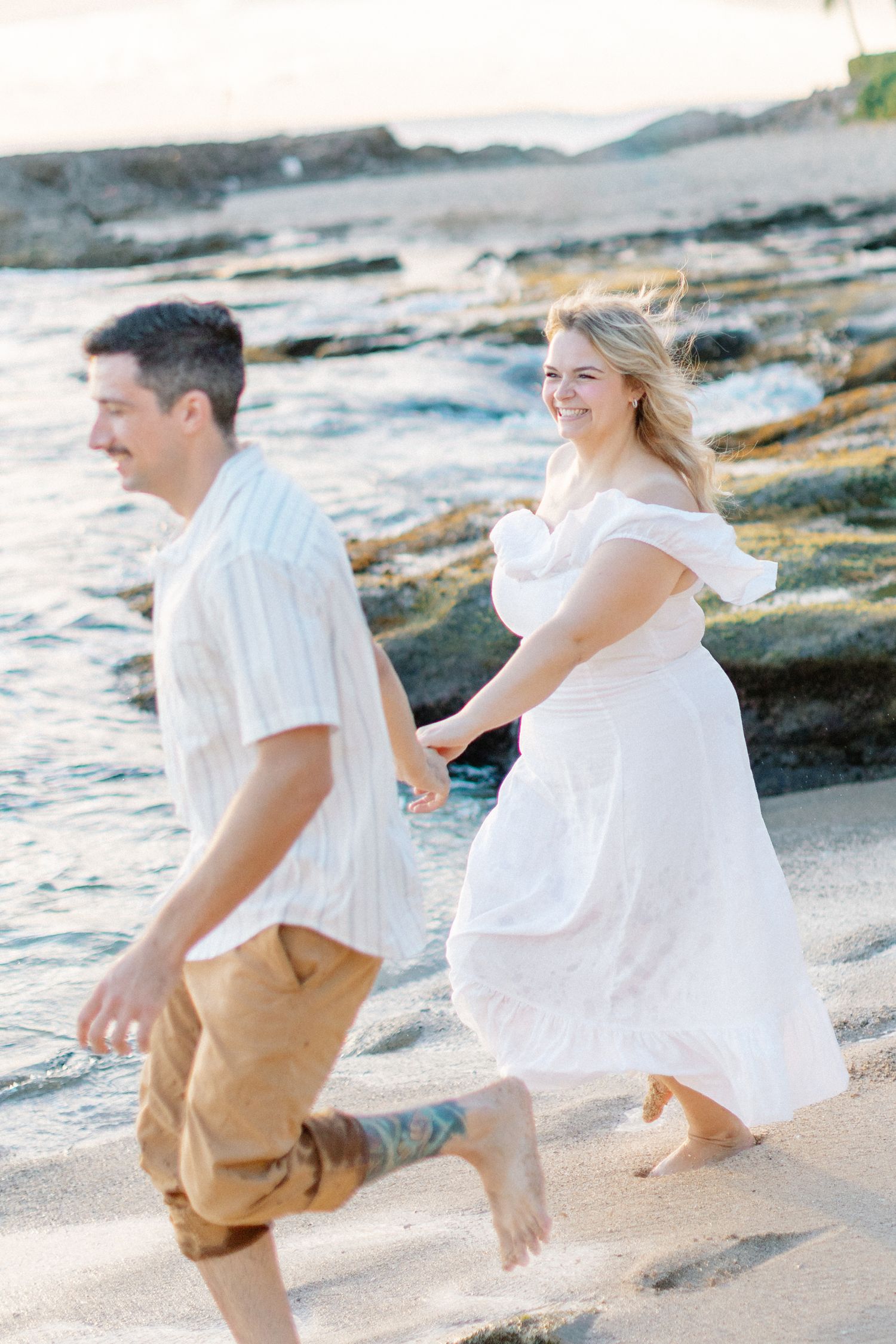Disney Aulani Beach Engagement Photos | Oahu, Hawaii | Madison + Peter