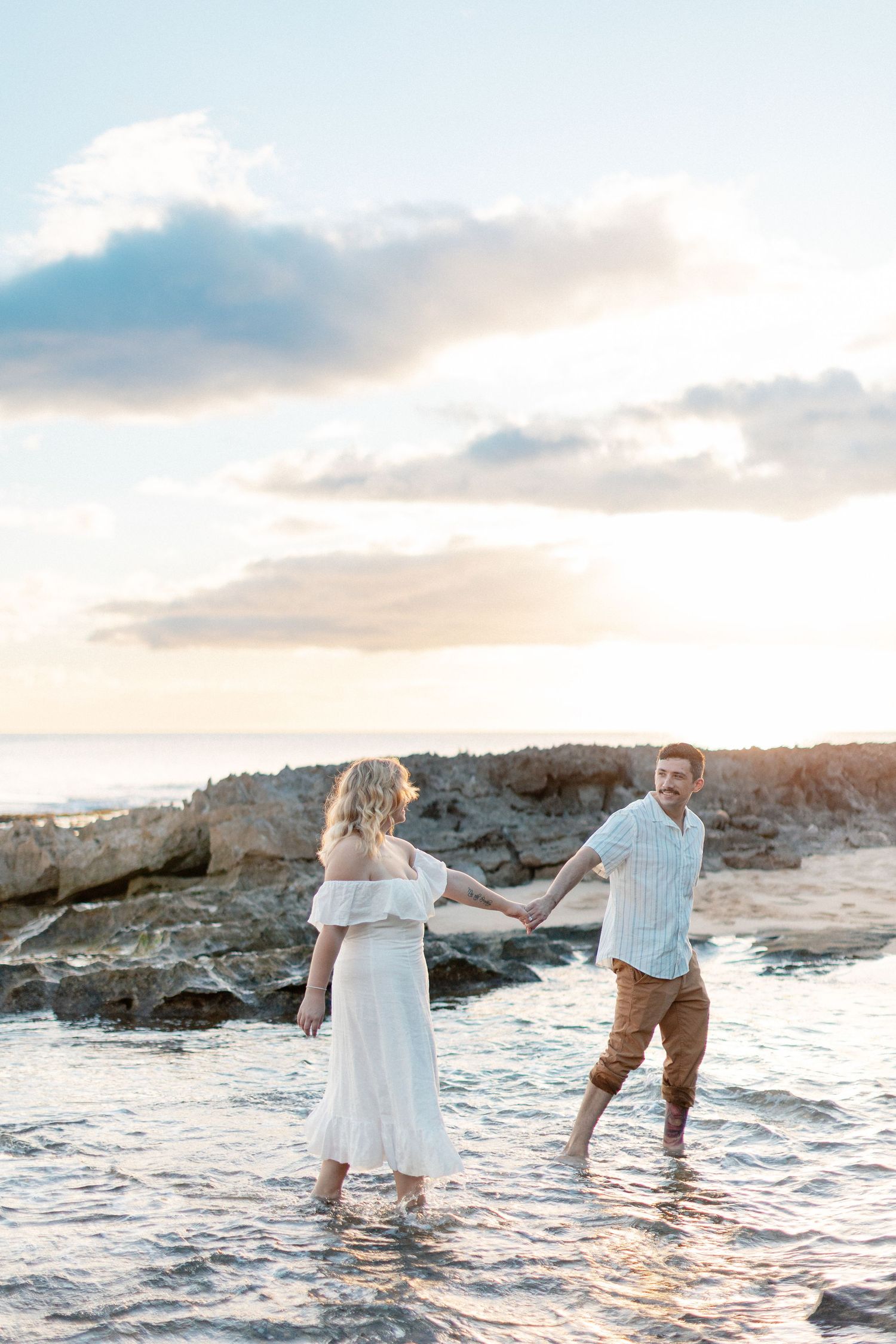 Disney Aulani Beach Engagement Photos | Oahu, Hawaii | Madison + Peter