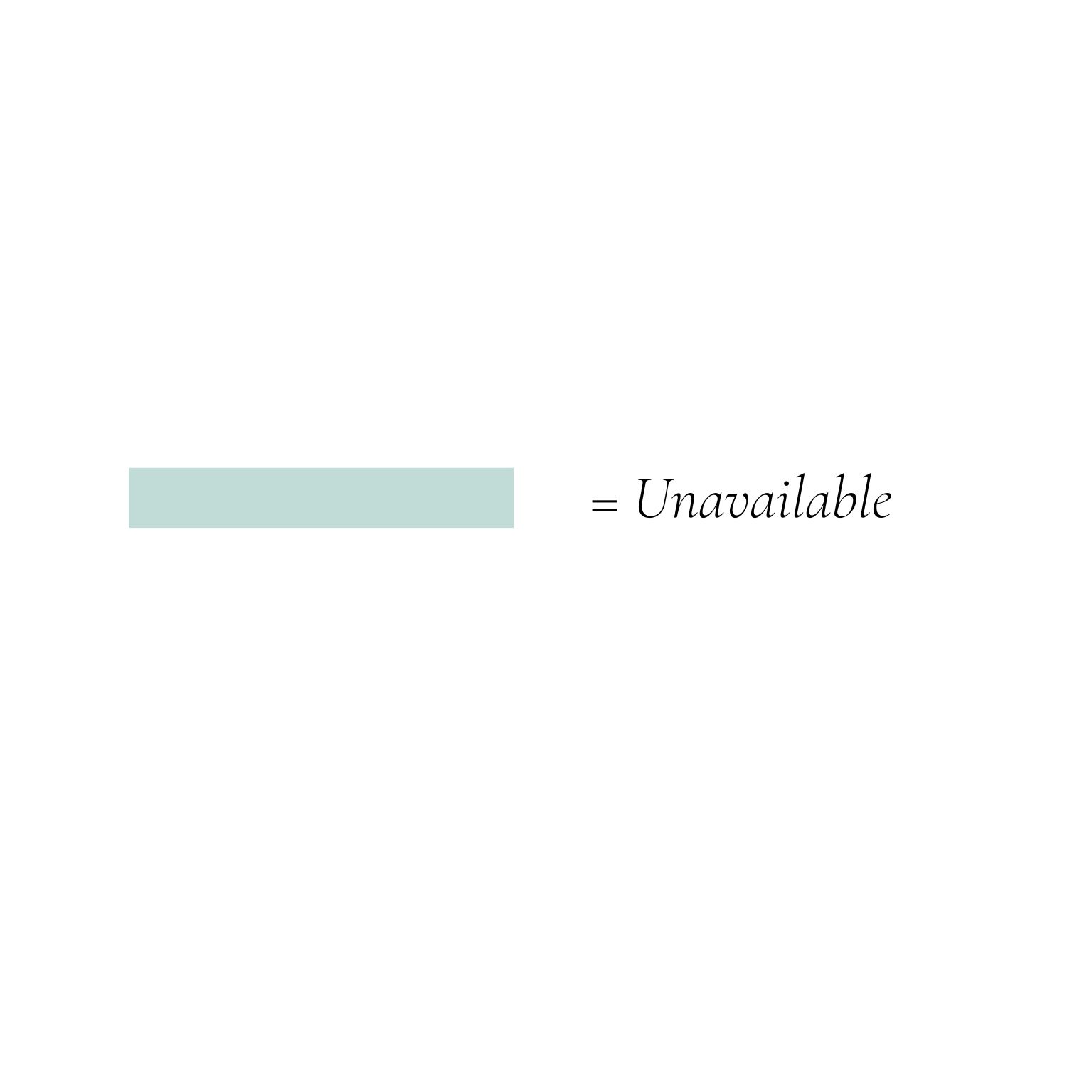A light teal rectangle legend key indicating unavailable status on a calendar or scheduling interface.