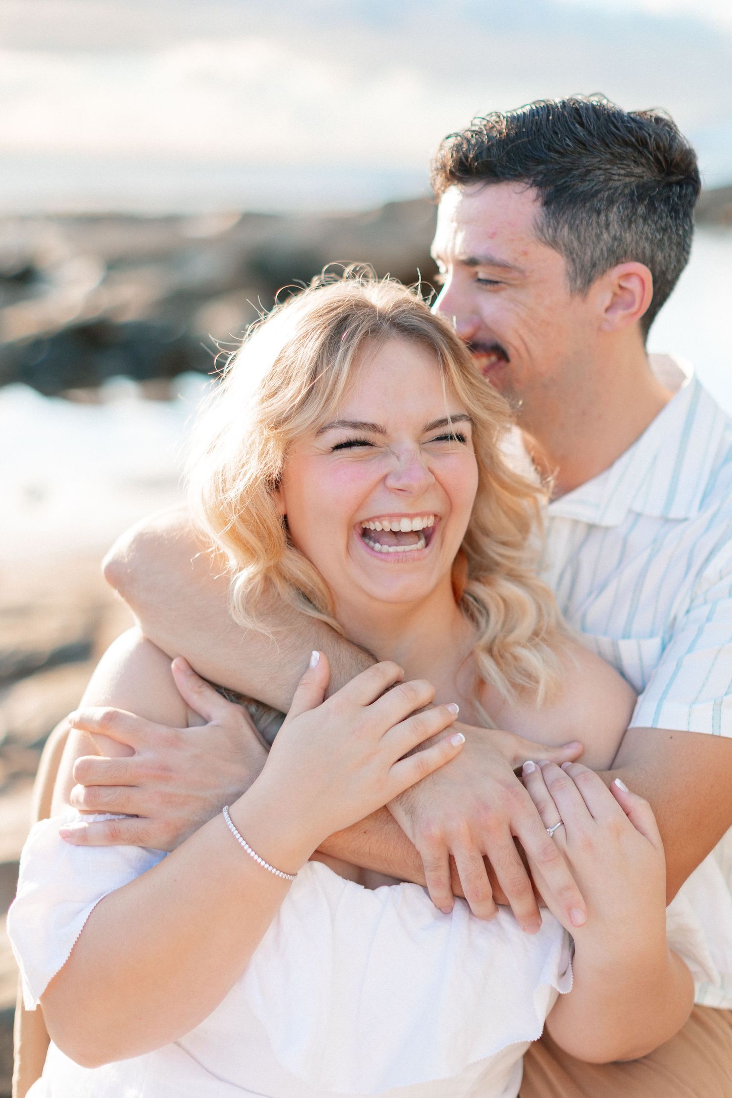 Disney Aulani Beach Engagement Photos | Oahu, Hawaii | Madison + Peter