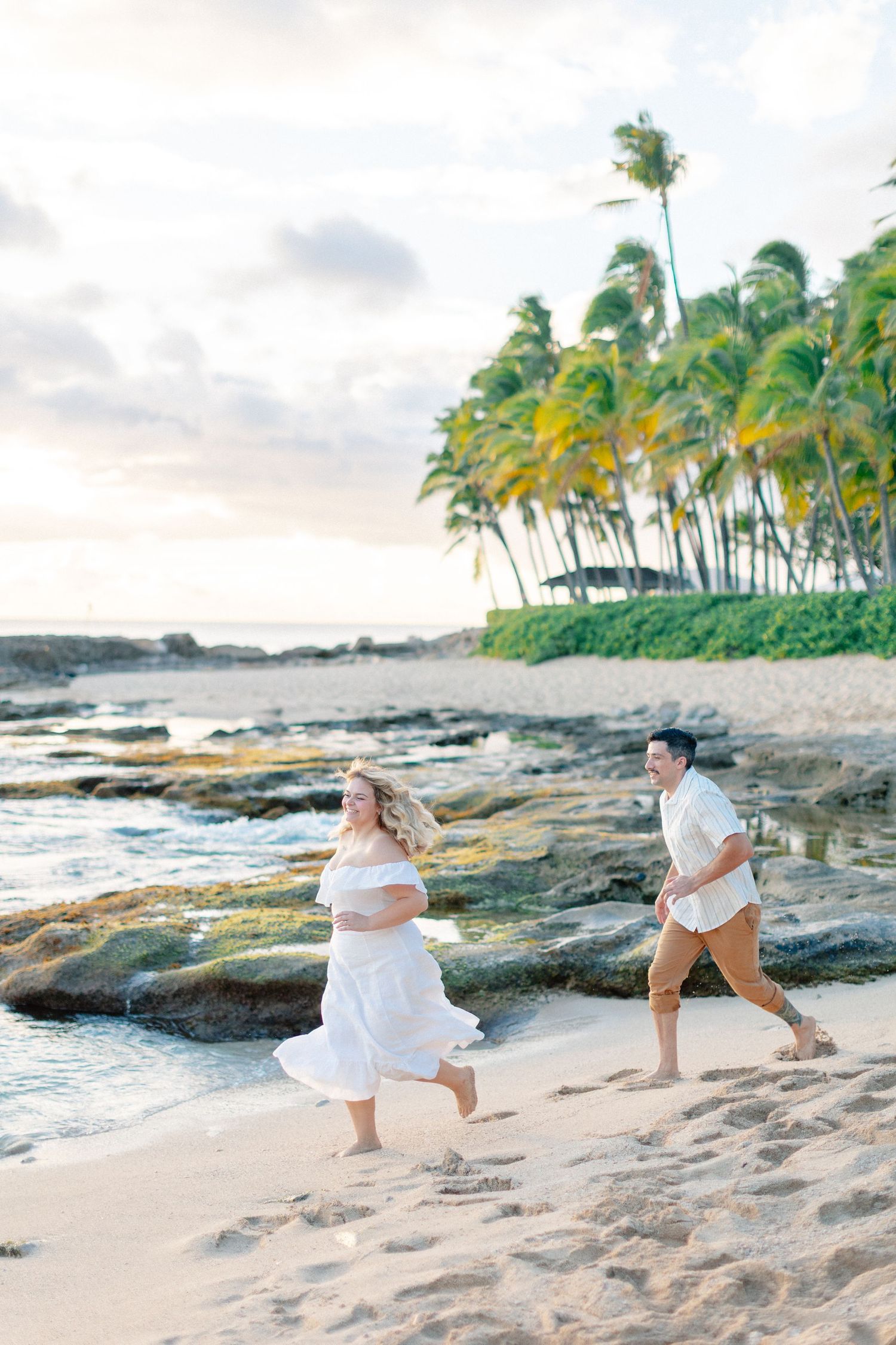 Disney Aulani Beach Engagement Photos | Oahu, Hawaii | Madison + Peter