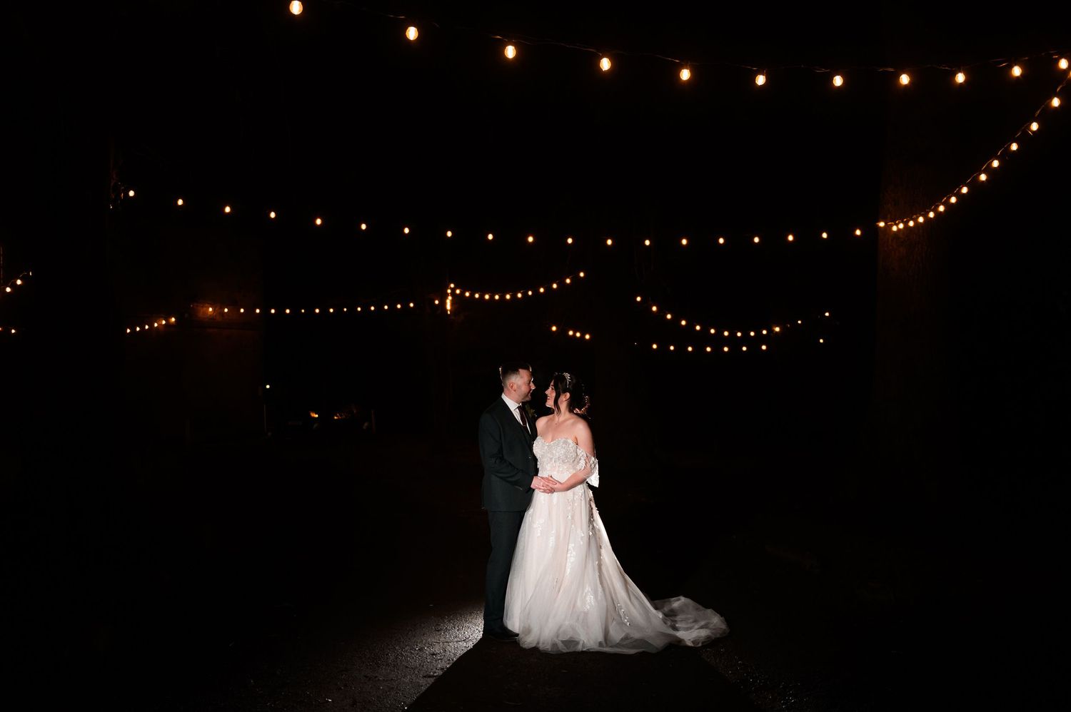 Natural wedding photo of a bride and groom at Shotton Grange, photographed in a documentary style.