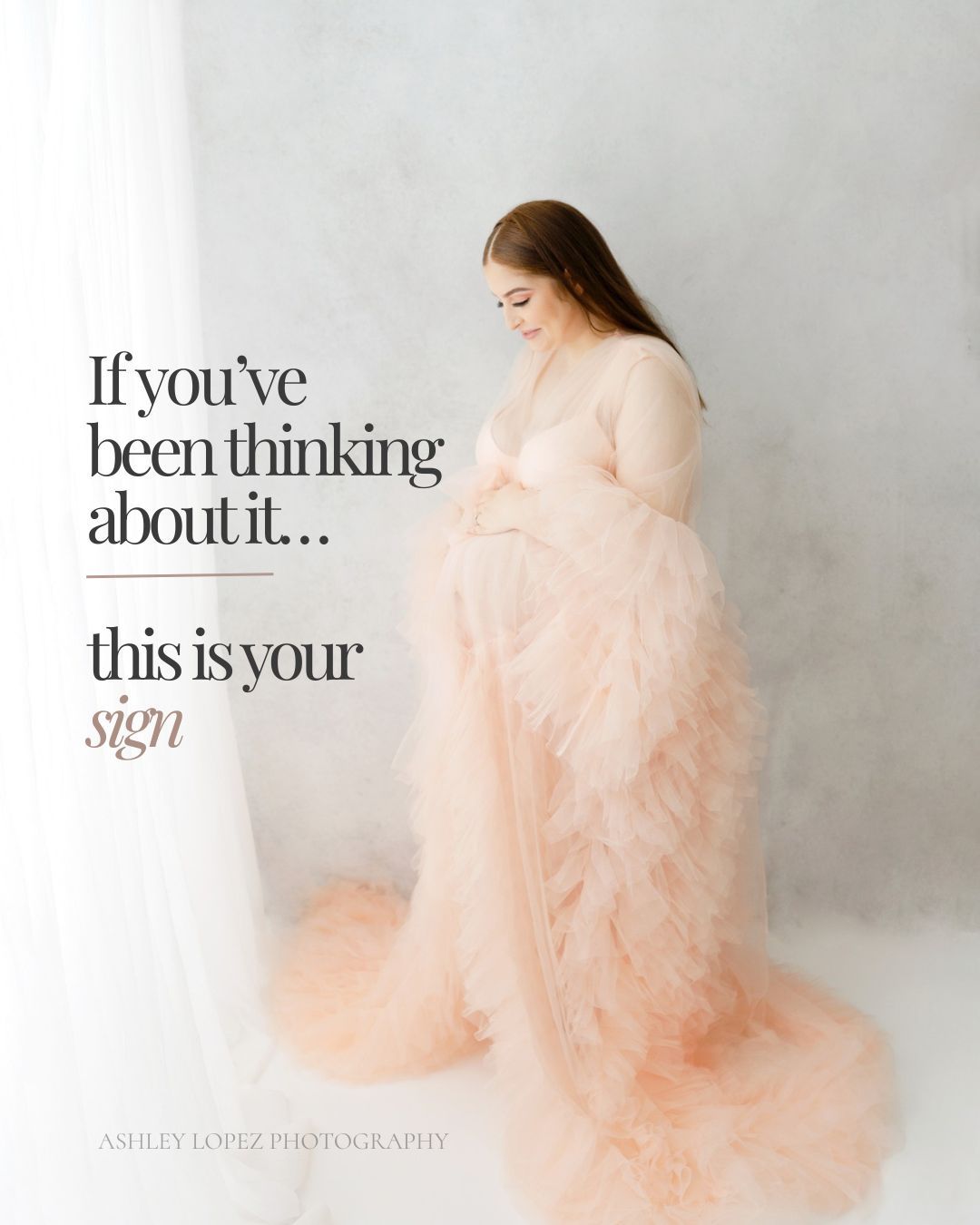 maternity photo of hands on baby bump Kansas City studio session