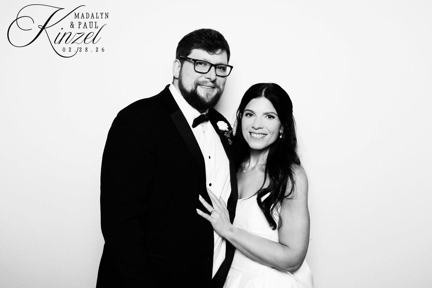 Black and White Glam Booth Photo Booth at Wedding in Maryland
