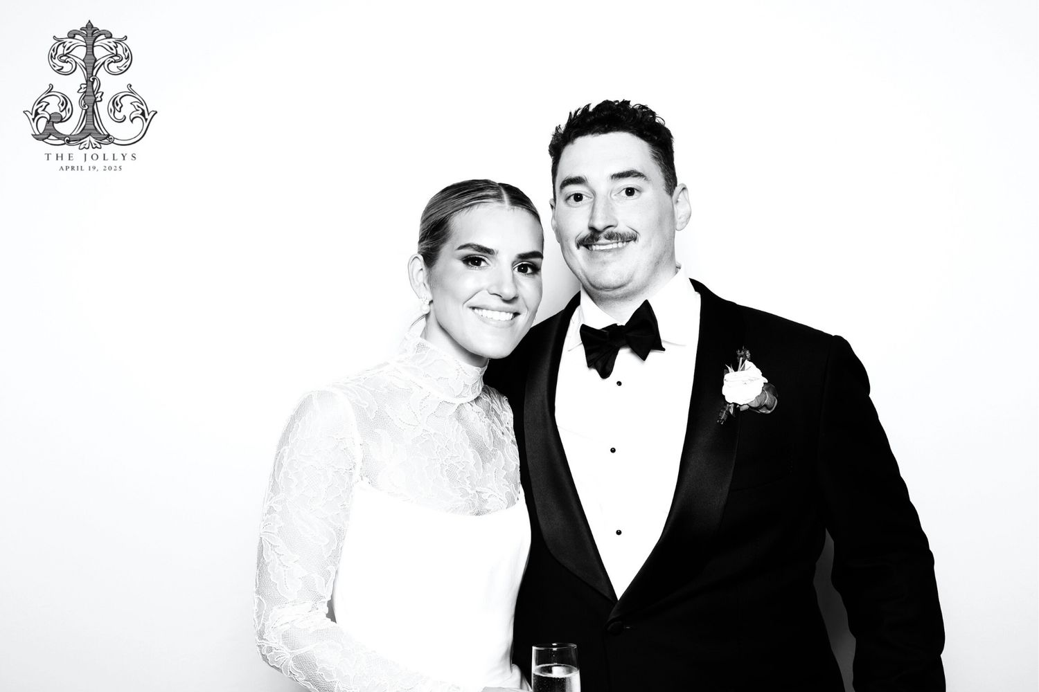 Black and White Glam Booth Photo Booth at Wedding at The Baltimore Museum of Art