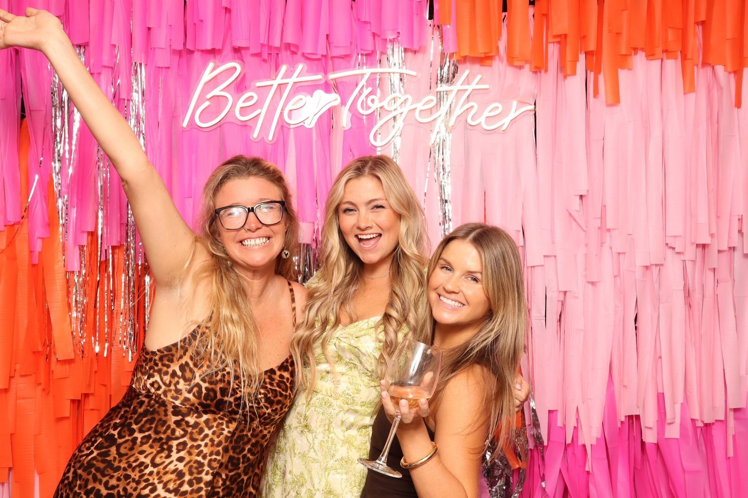 Colorful Photo Booth Photo at Wedding in Maryland