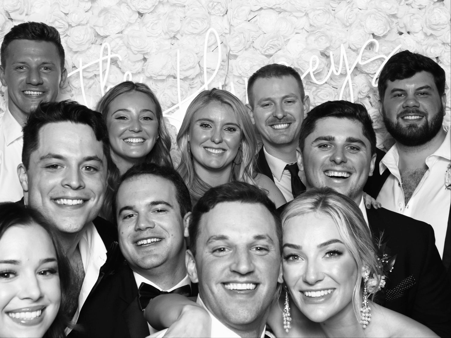 Black and White Glam Booth for Wedding at The Belvedere Hotel in Baltimore