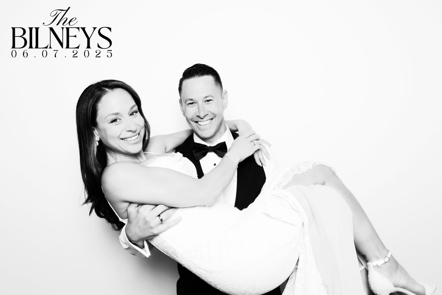 Black and White Glam Booth Photo Booth at Wedding at Kent Island Resort