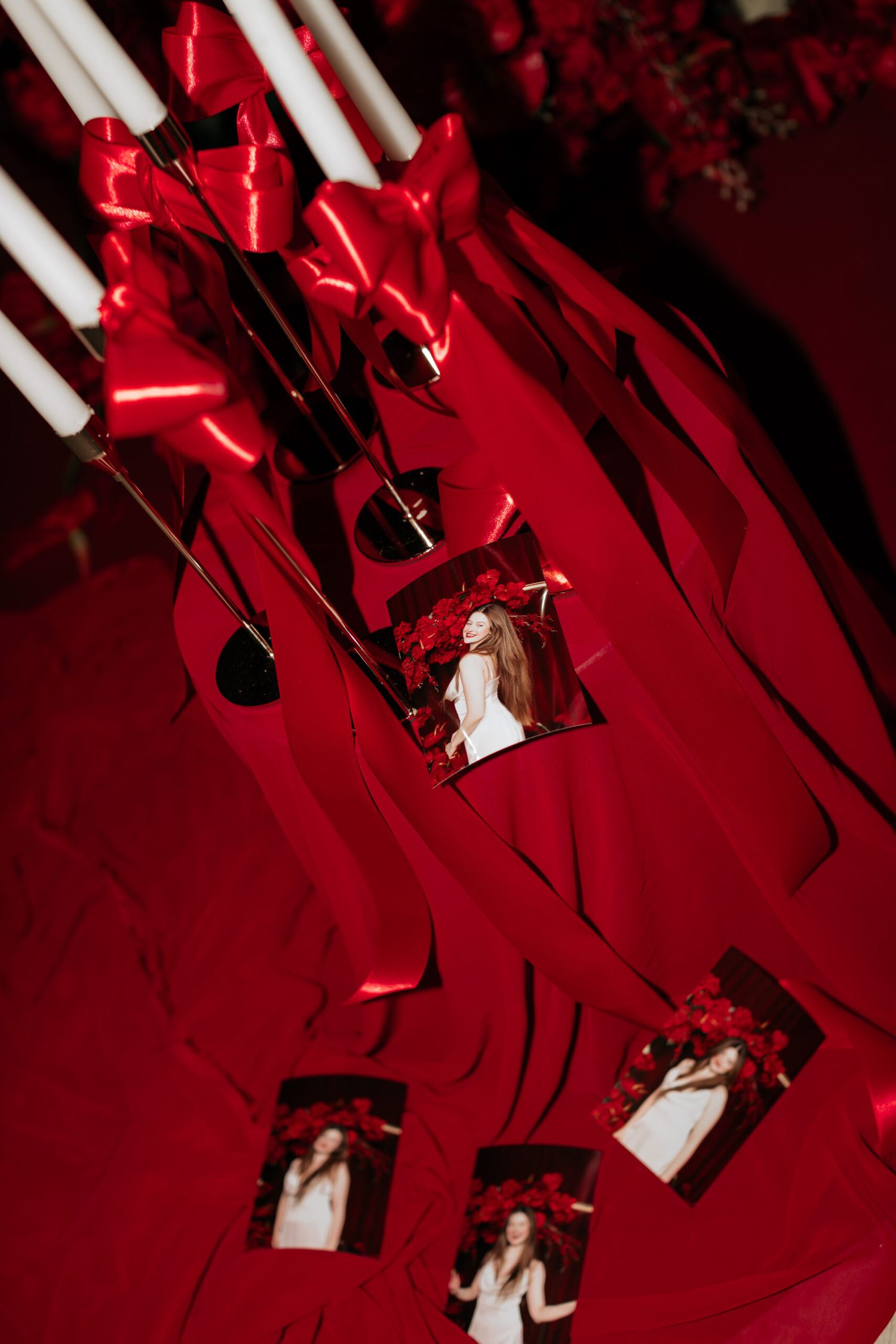 Deep Red Portrait Booth Set Up for Photo Booth in Maryland