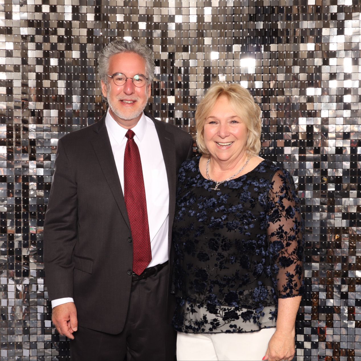 Silver Shimmer Wall Photo Booth for Corporate Event in Baltimore