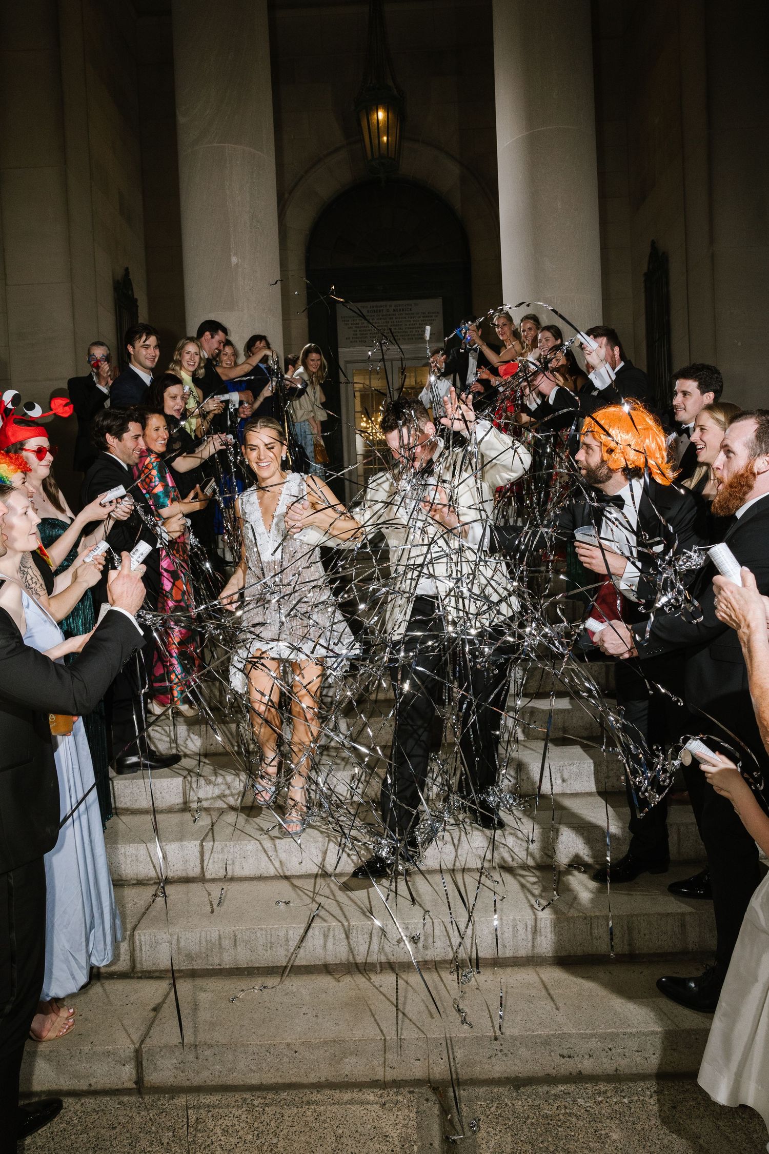 Bride and Groom Send Off at Baltimore Art Museum Wedding