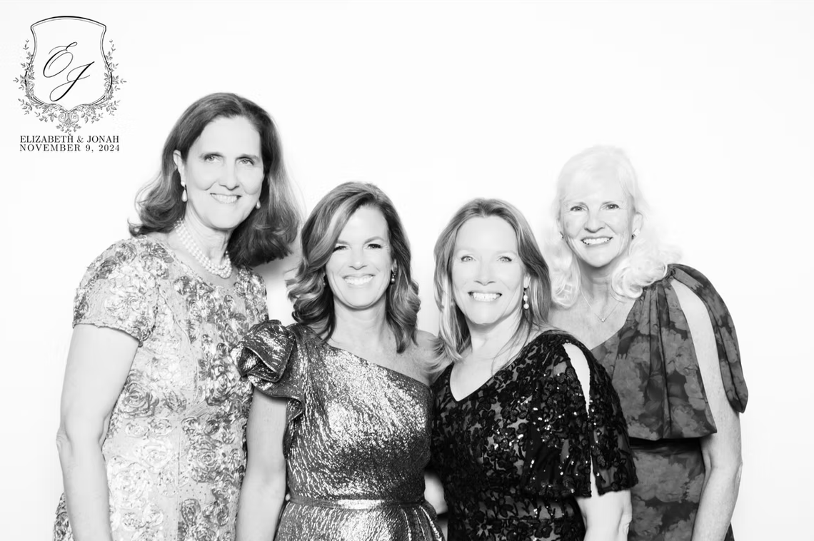 Four guests in Glam Booth