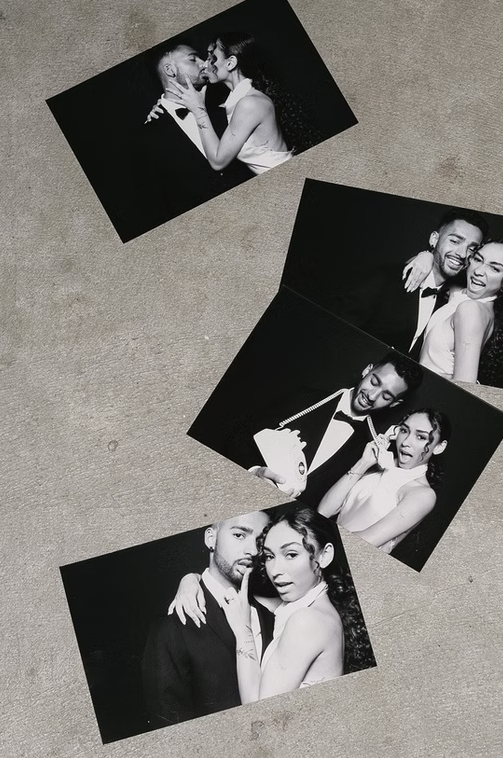 Four printed Glam Booth images.