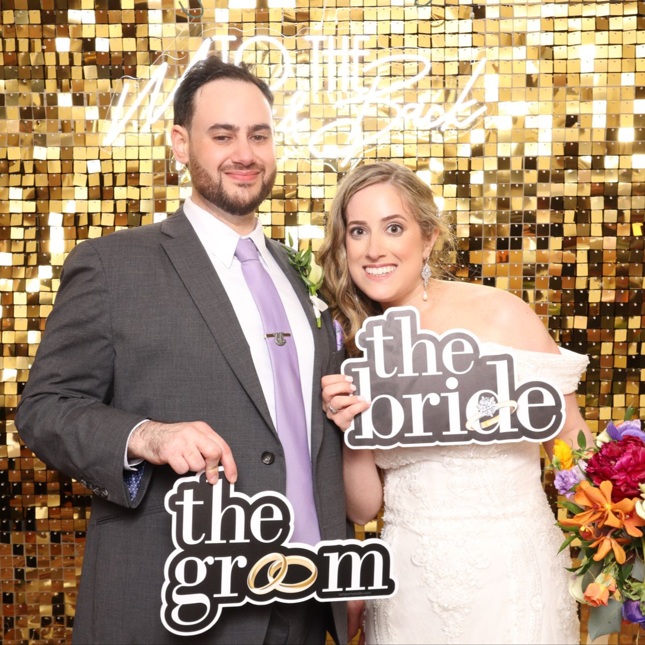 Gold Shimmer Wall Photo Booth in Maryland