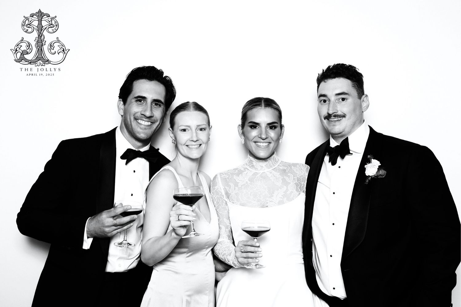 Black and White Glam Booth at Baltimore Museum of Art Wedding
