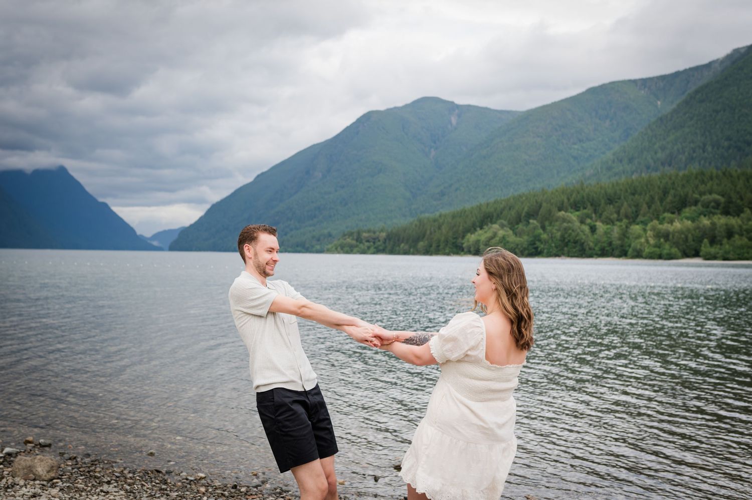 Golden Ears Engagement at Alouette Lake at Maple Ridge BC.