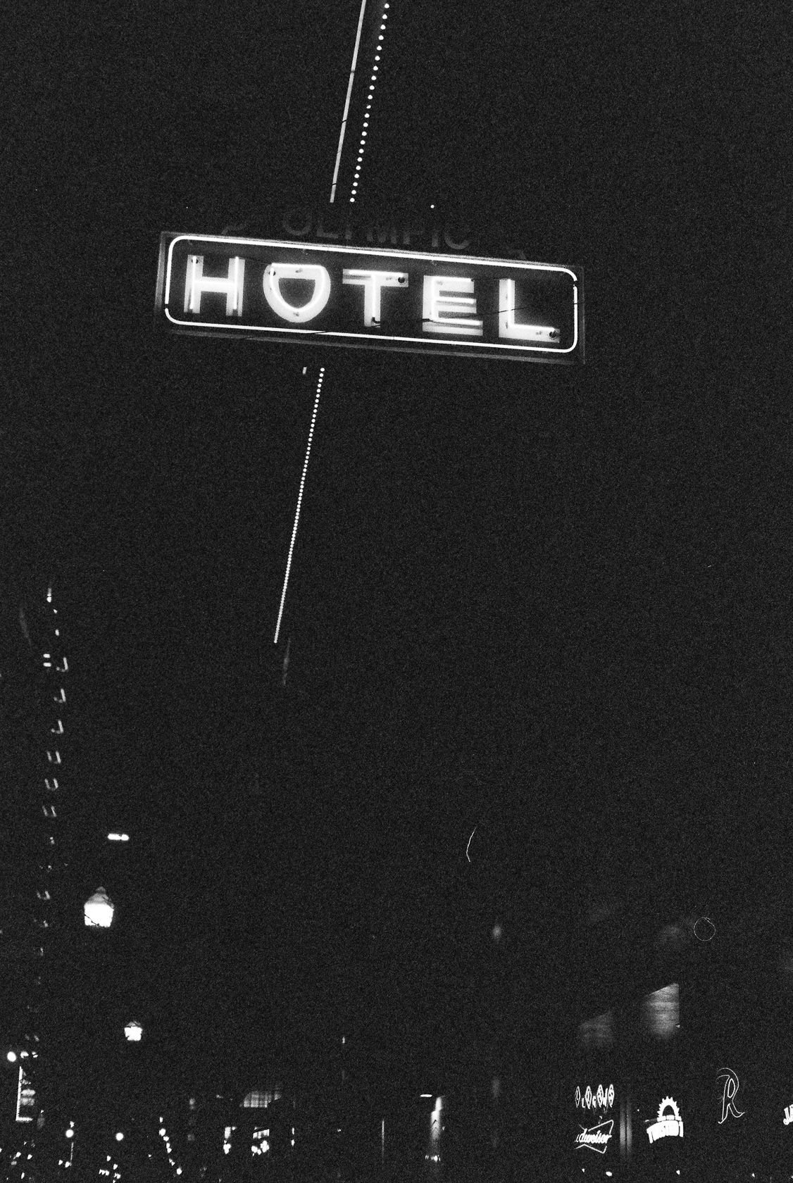Boise Idaho Downtown. T-max 3200 Black and White 35mm film photo. Street photography