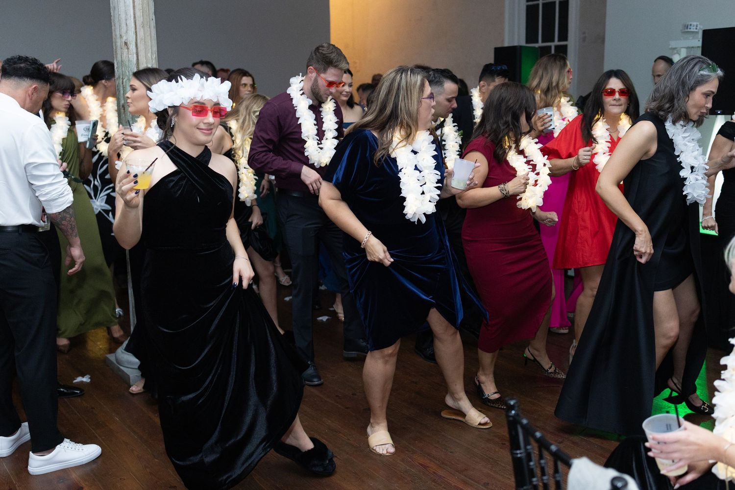 people dancing at a reception