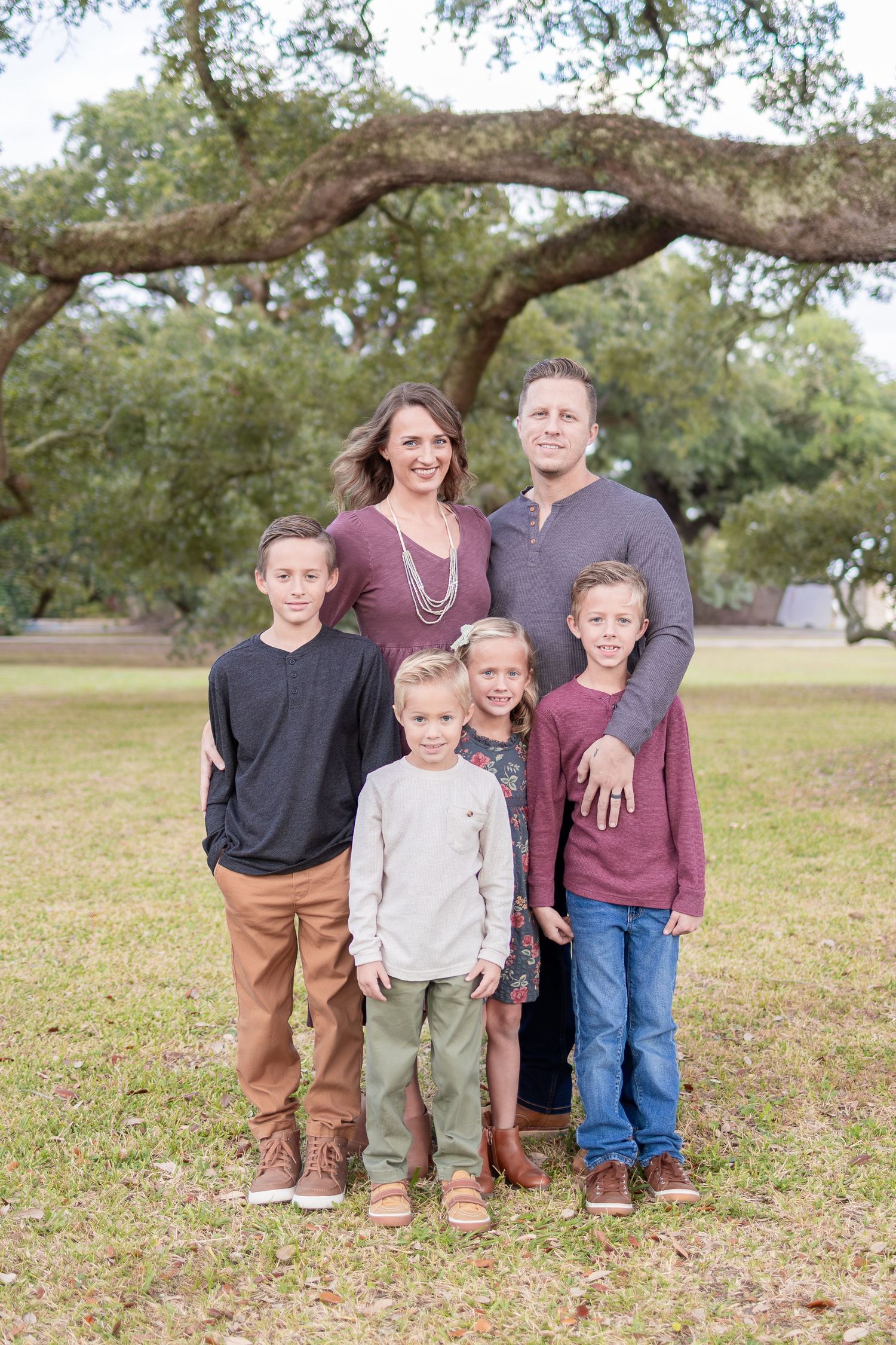 Family portrait of a family as USM Southern Miss University Long Beach Mississippi