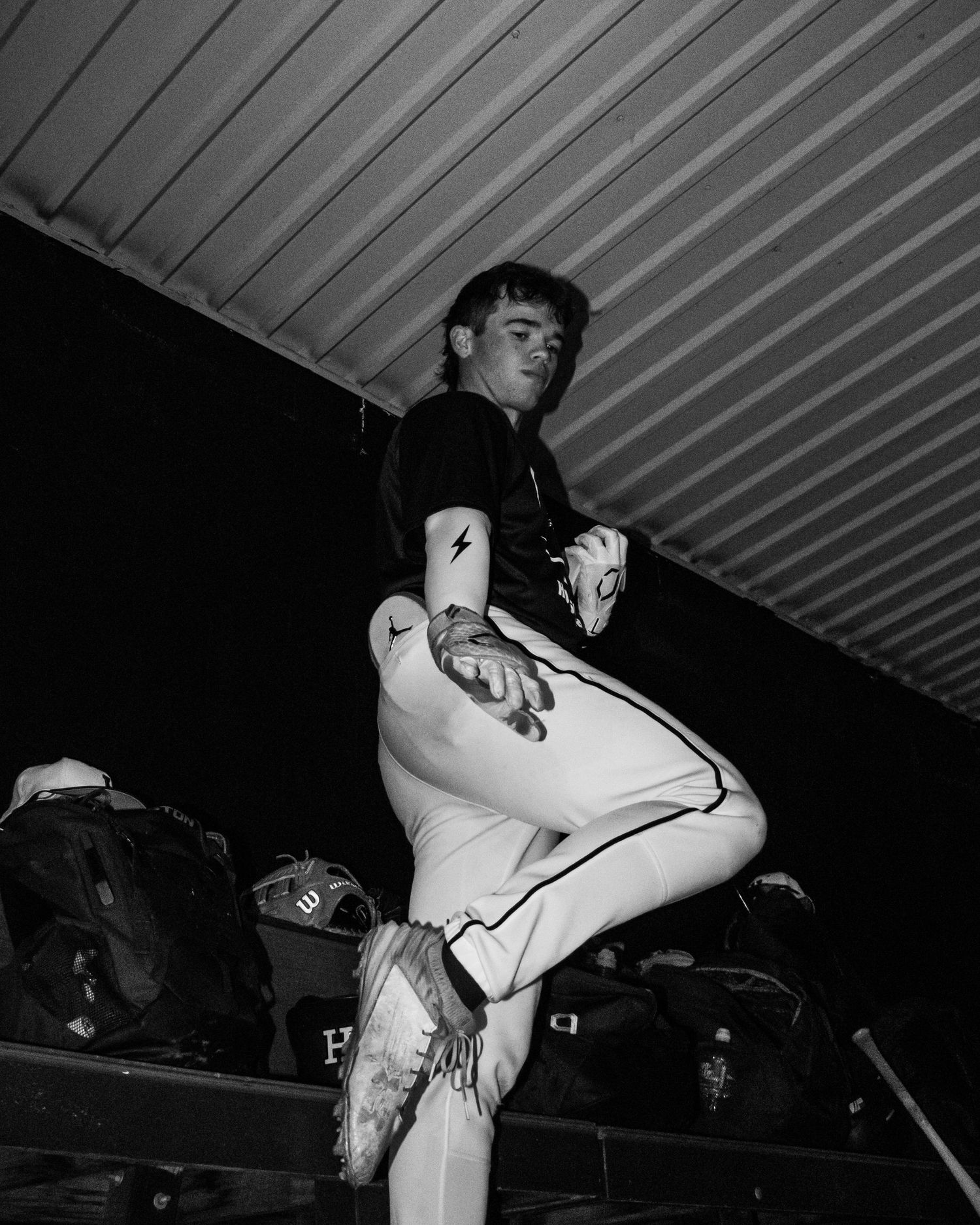 A photo made by shotz.by.jah of a Baseball player by the name Cutter Warren preforms 