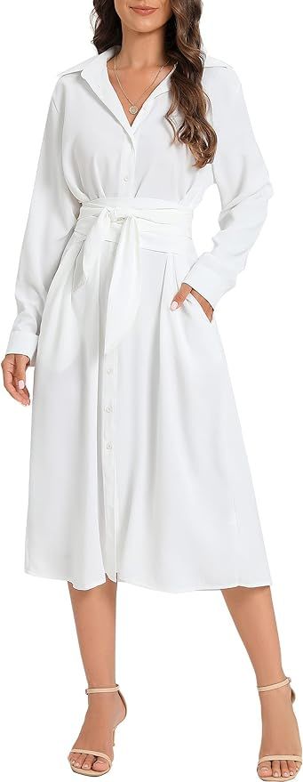 White Dress tie at waist for gender reveal party