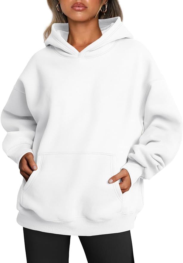 Casual white womens comfy hoodie