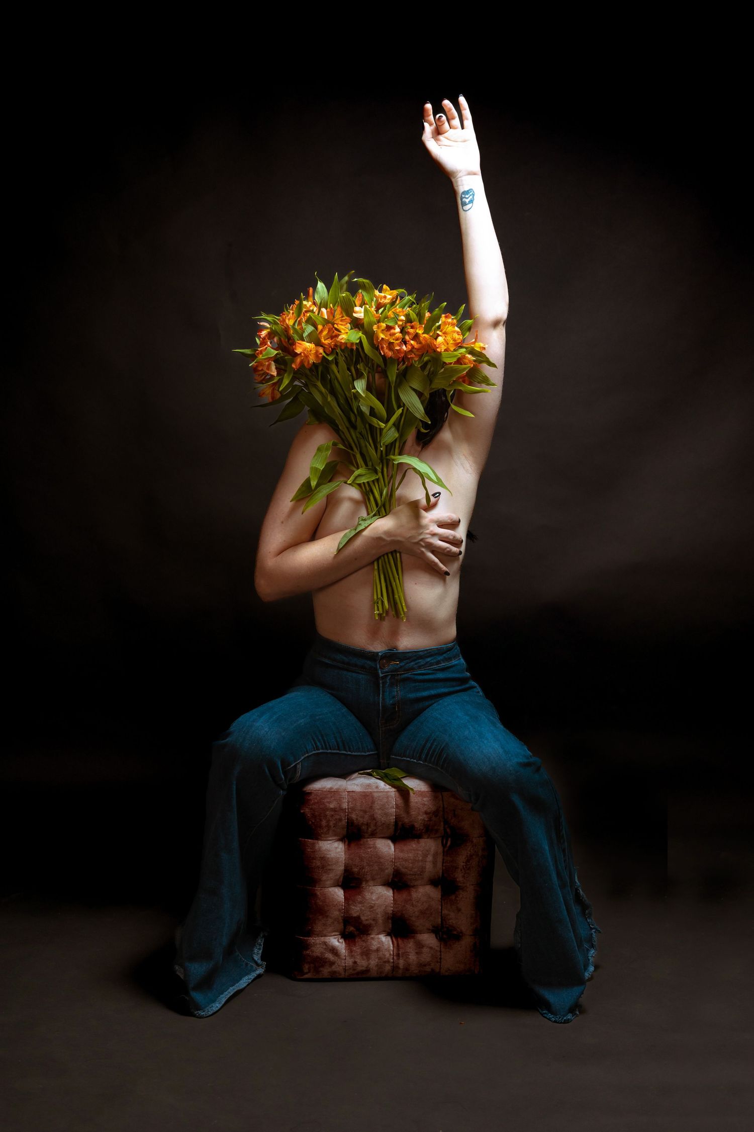 High fashion editorial portrait . fine art