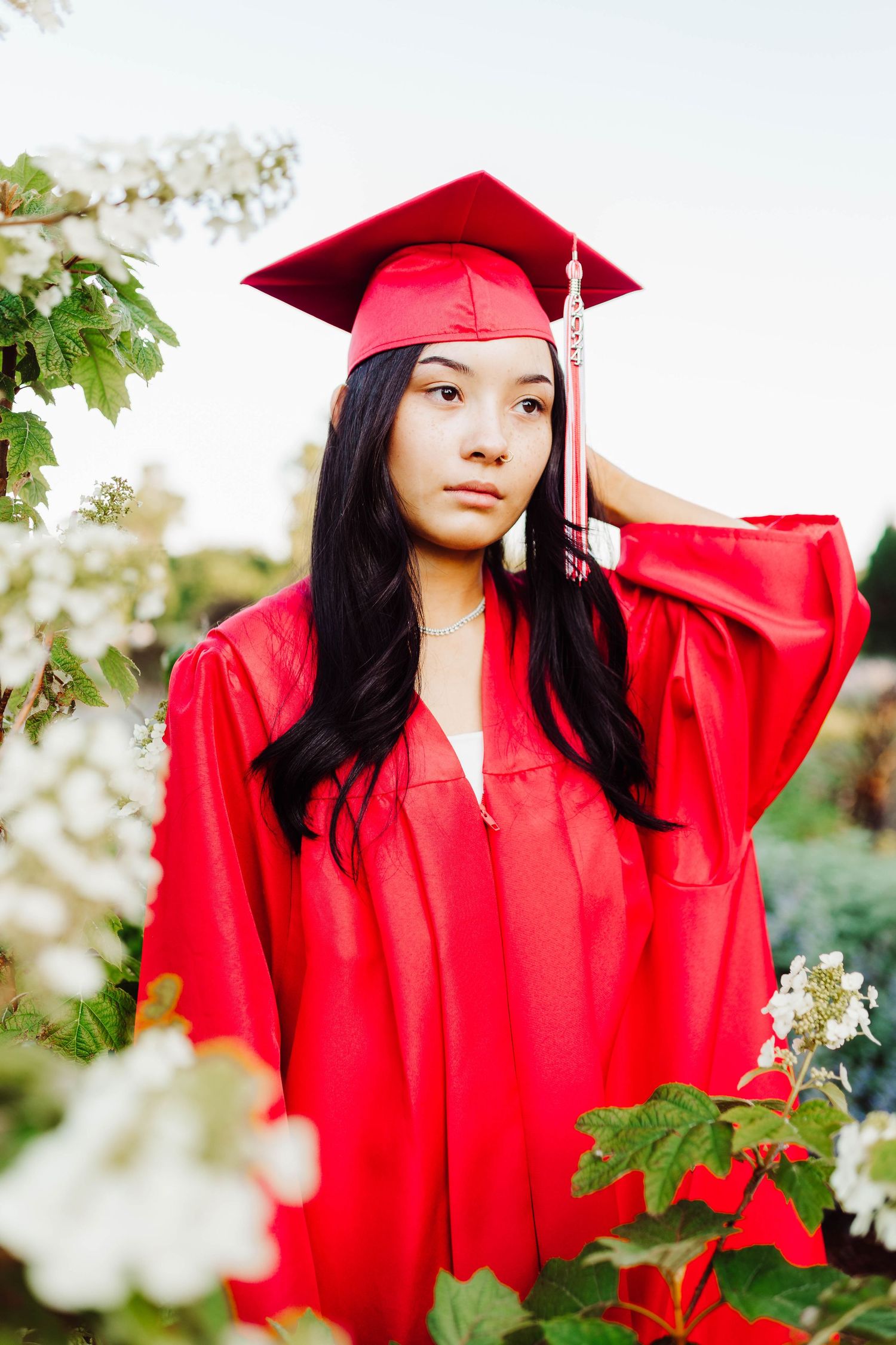senior portrait garden
