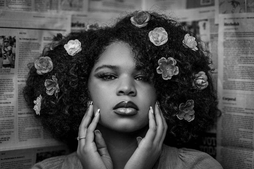 High fashion editorial portrait