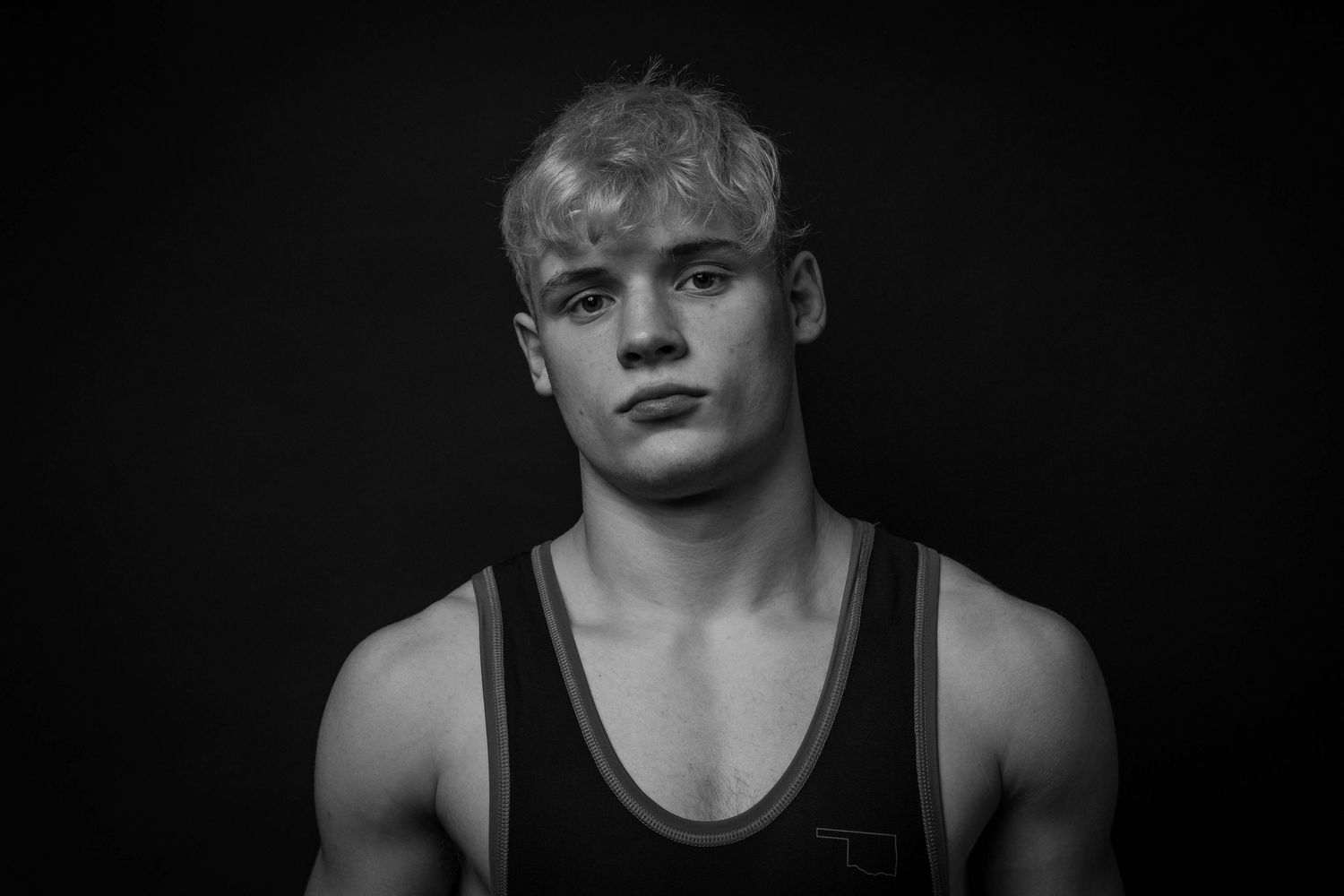 Senior studio session black and white
