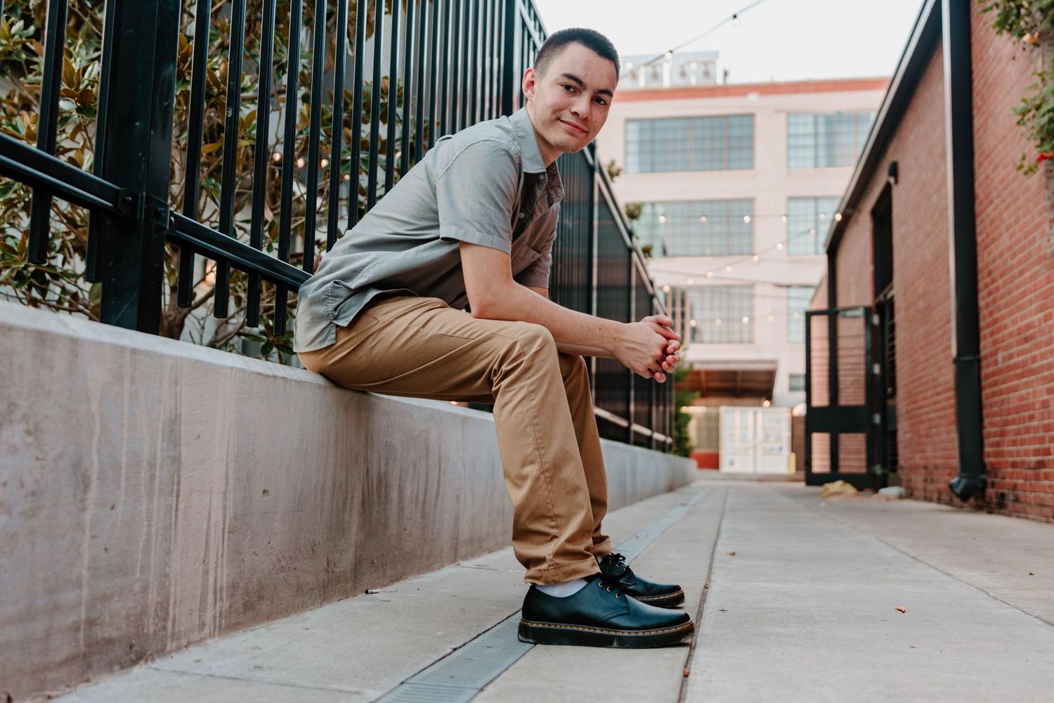 senior portrait downtown