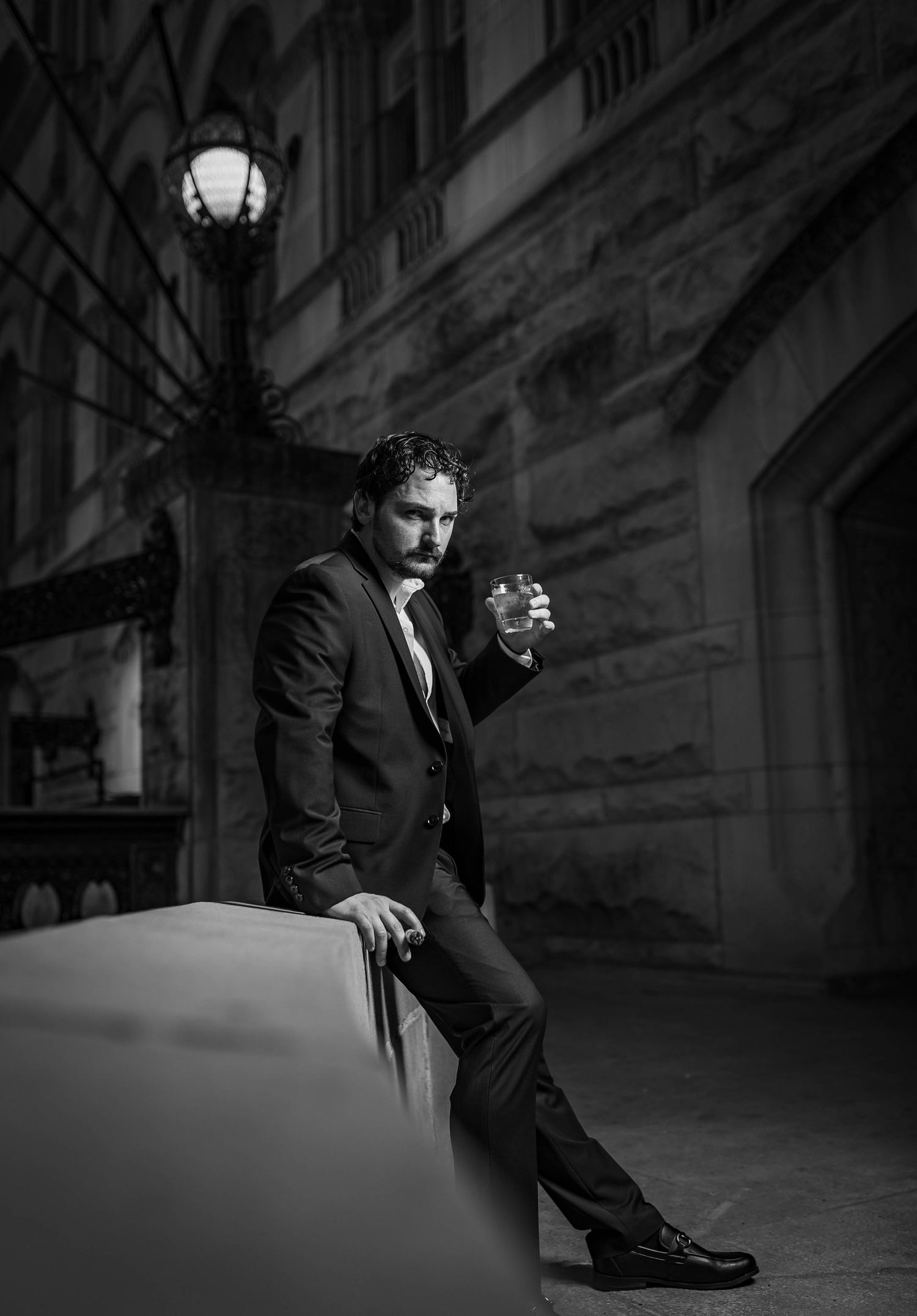 Black and white cinematic