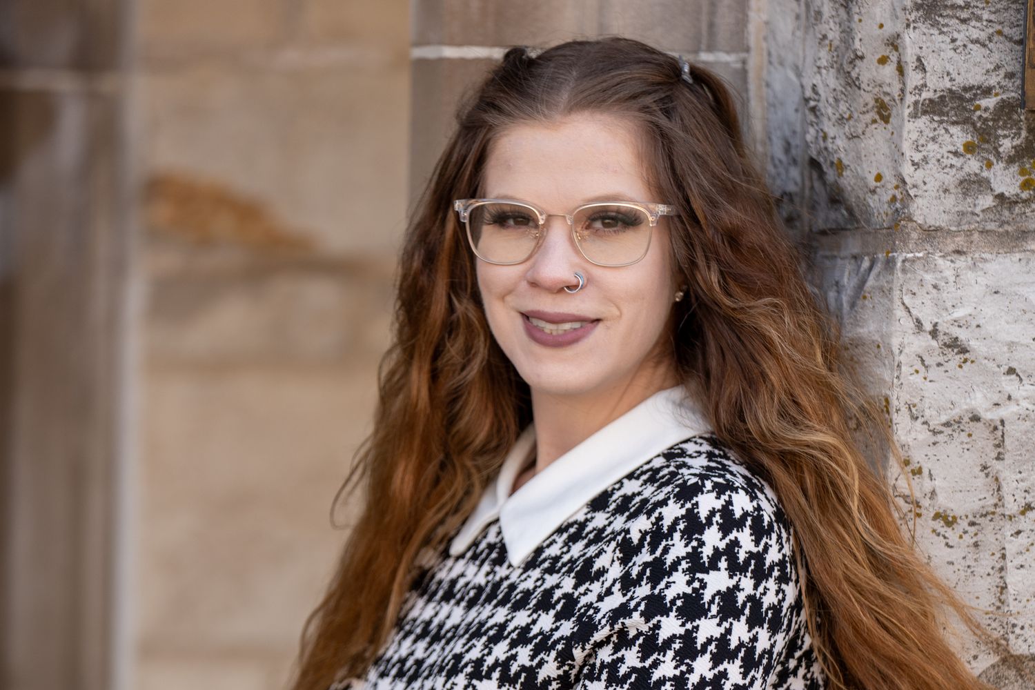 Professional woman headshot outdoors