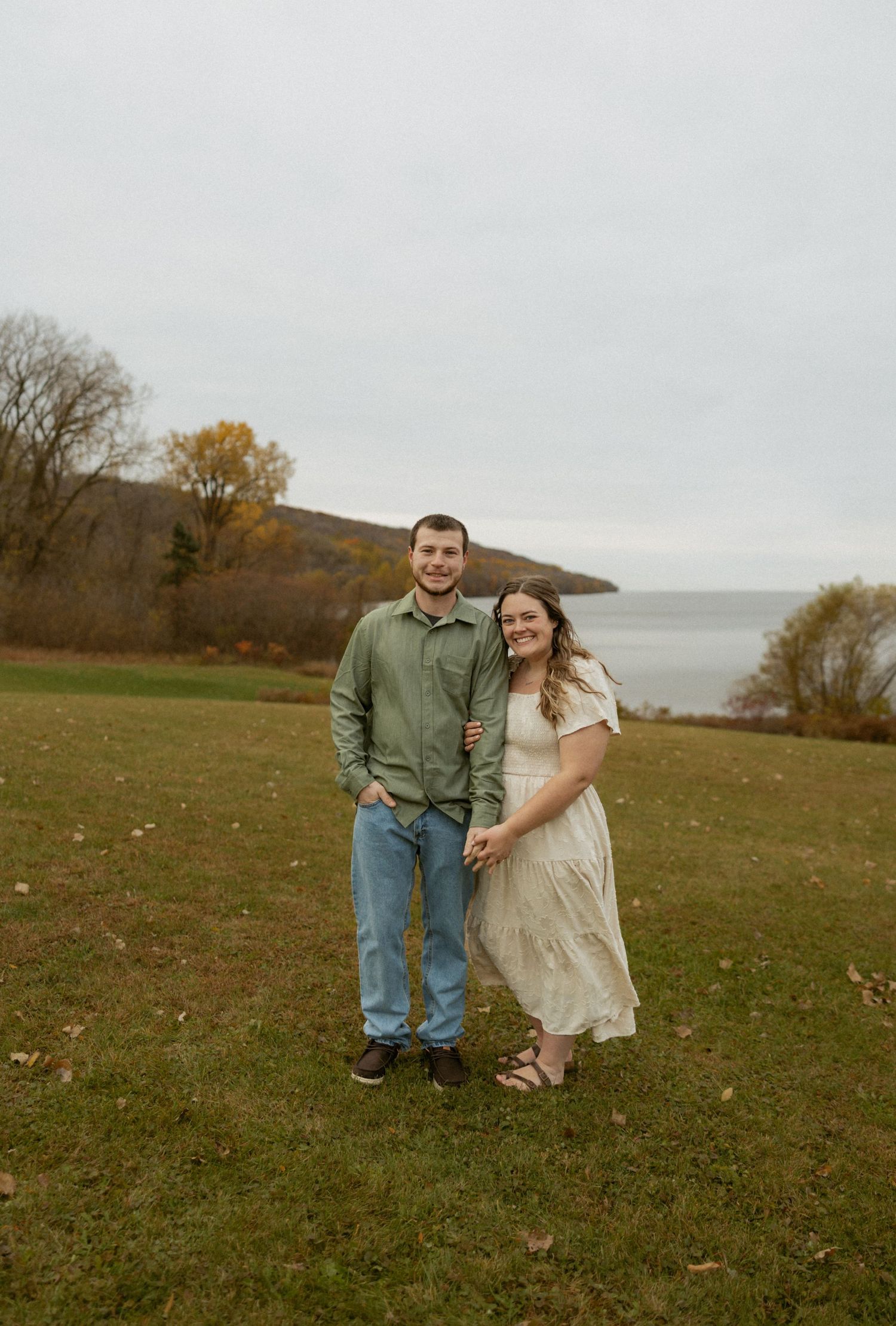 Midwest engagement session High Cliff State park, Sherwood Wisconsin