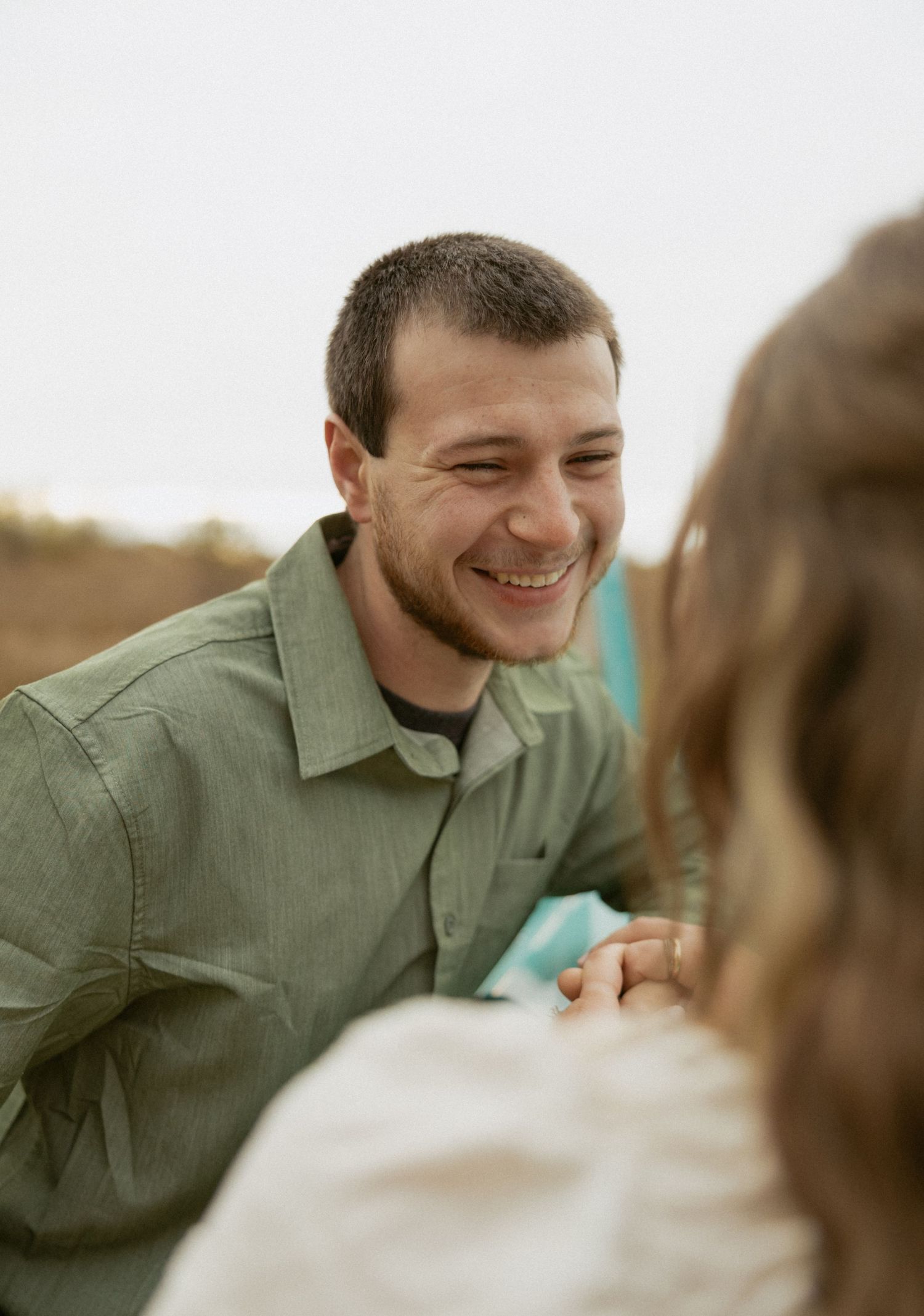 Midwest engagement session High Cliff State park, Sherwood Wisconsin