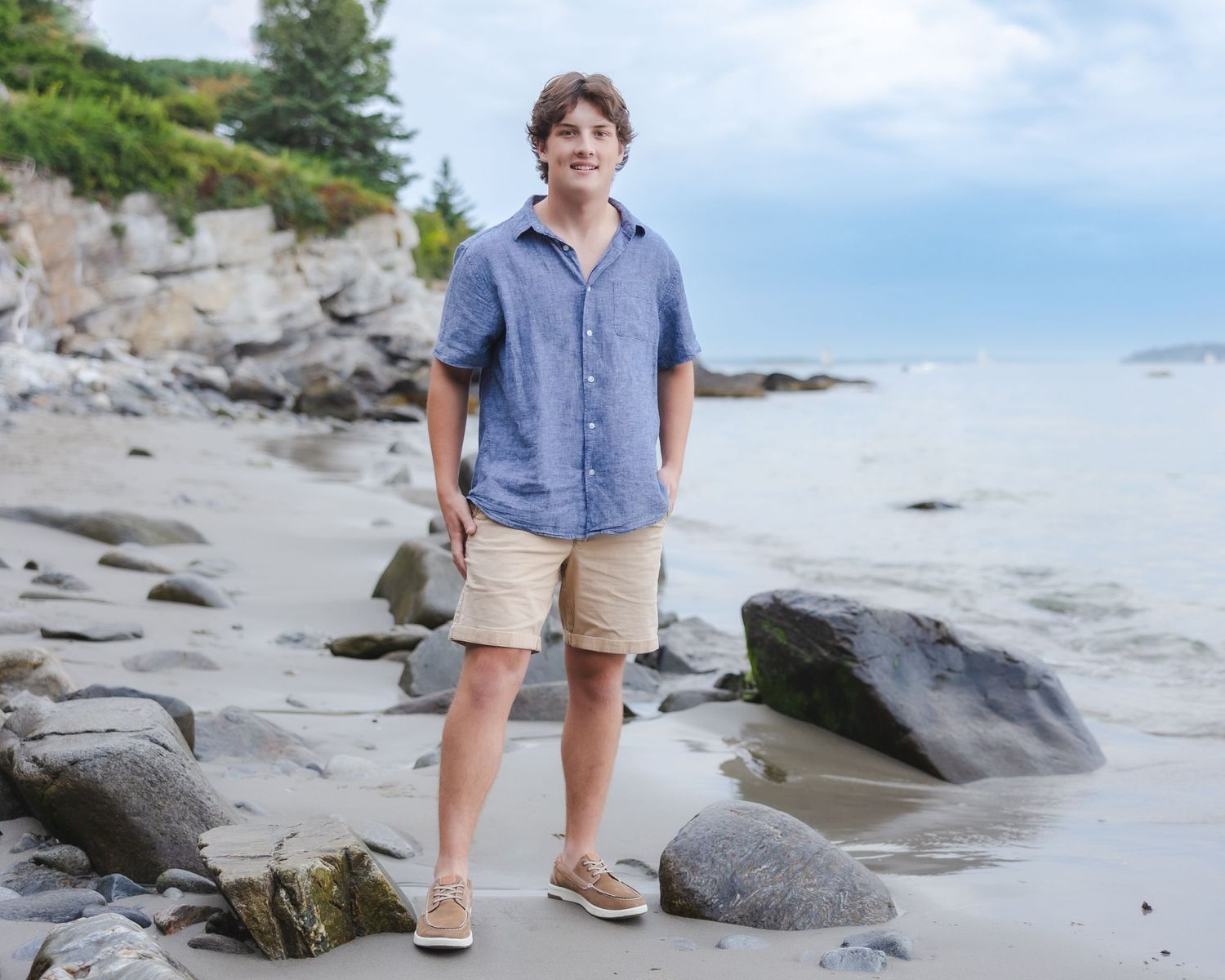 Ang Foley Foto captures senior portraits across Southern Maine, from Freeport to Kennebunk, gently guiding clients so they feel confident.