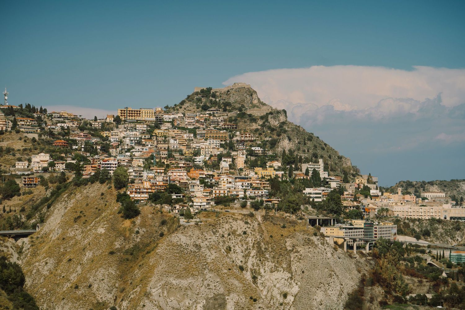 A view over the town of Taormina, destination wedding
