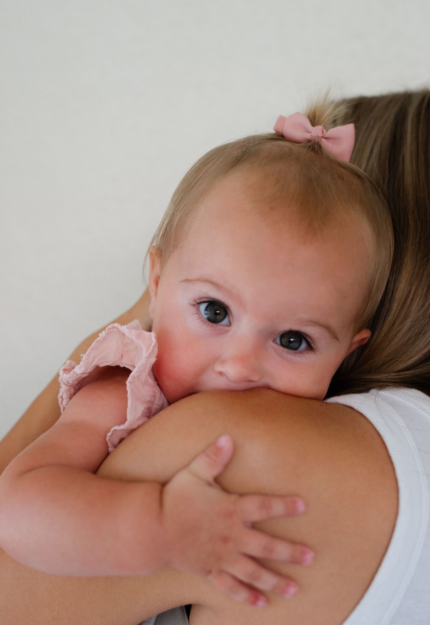 Candid sweet portrait of a baby during a 1st birthday milestone in West Palm Beach Florida.