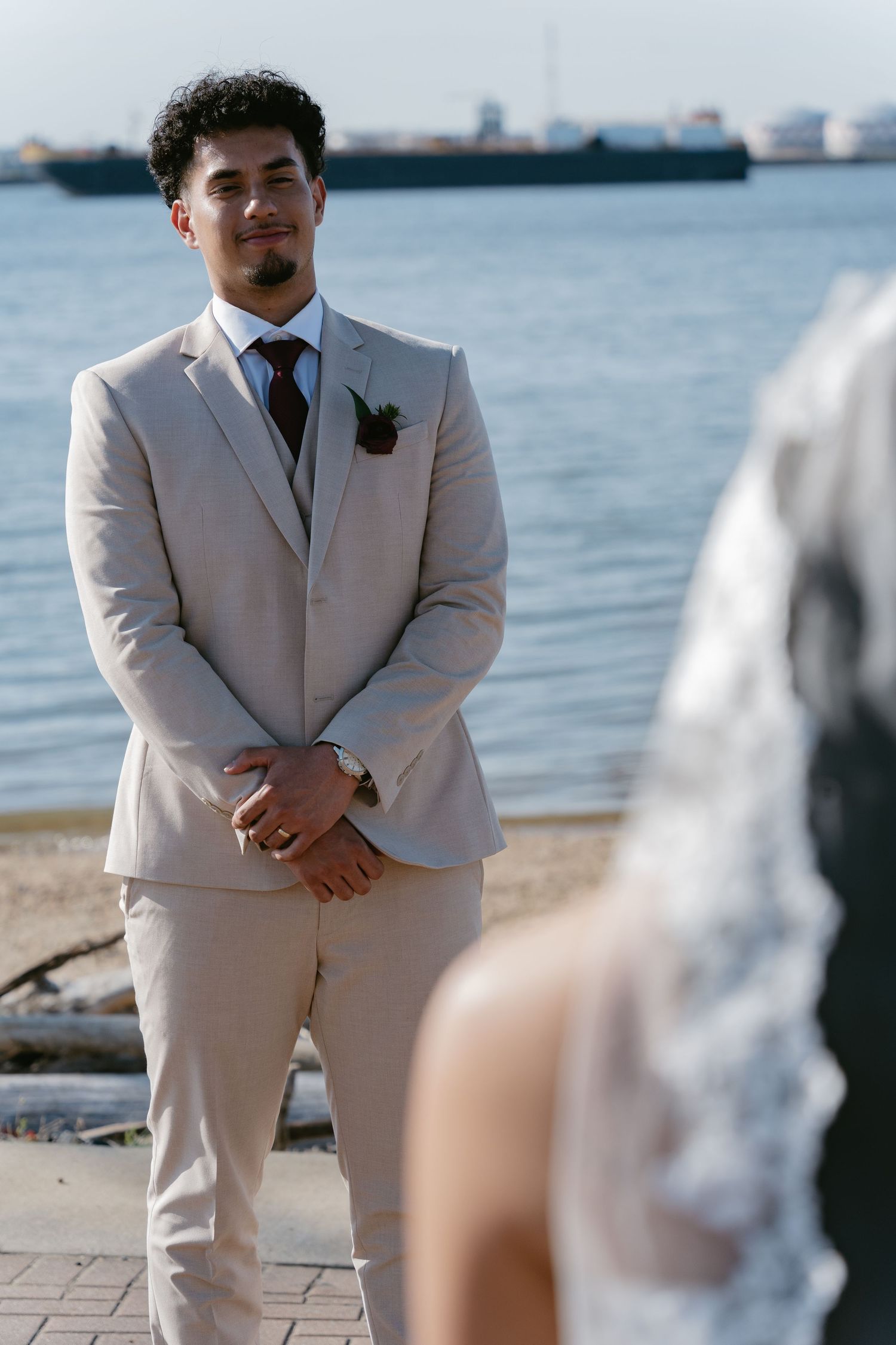Civil wedding and reception at RiverWinds in West Deptford, New Jersey with romantic wedding photography.