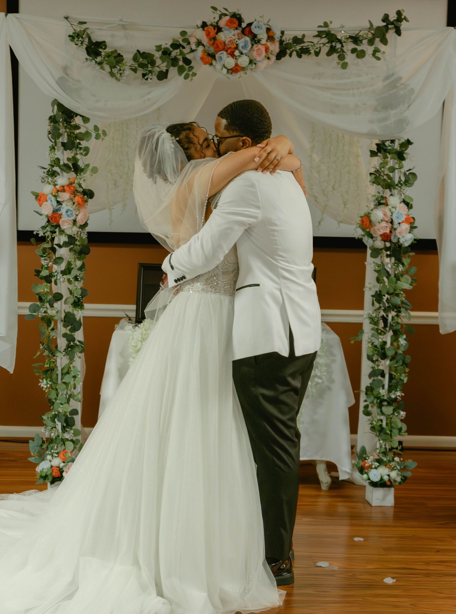 Church wedding ceremony in Mantua, New Jersey with romantic documentary-style wedding photography.