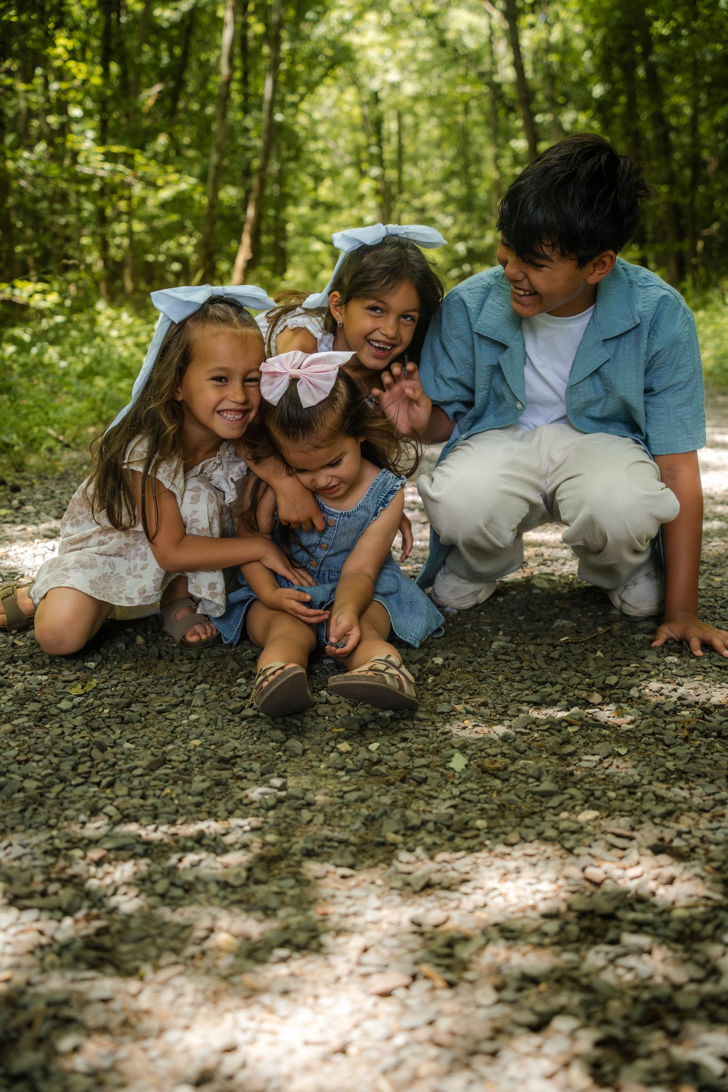 Family session at Washington Lake Park in Sewell, New Jersey with natural outdoor portrait photography.