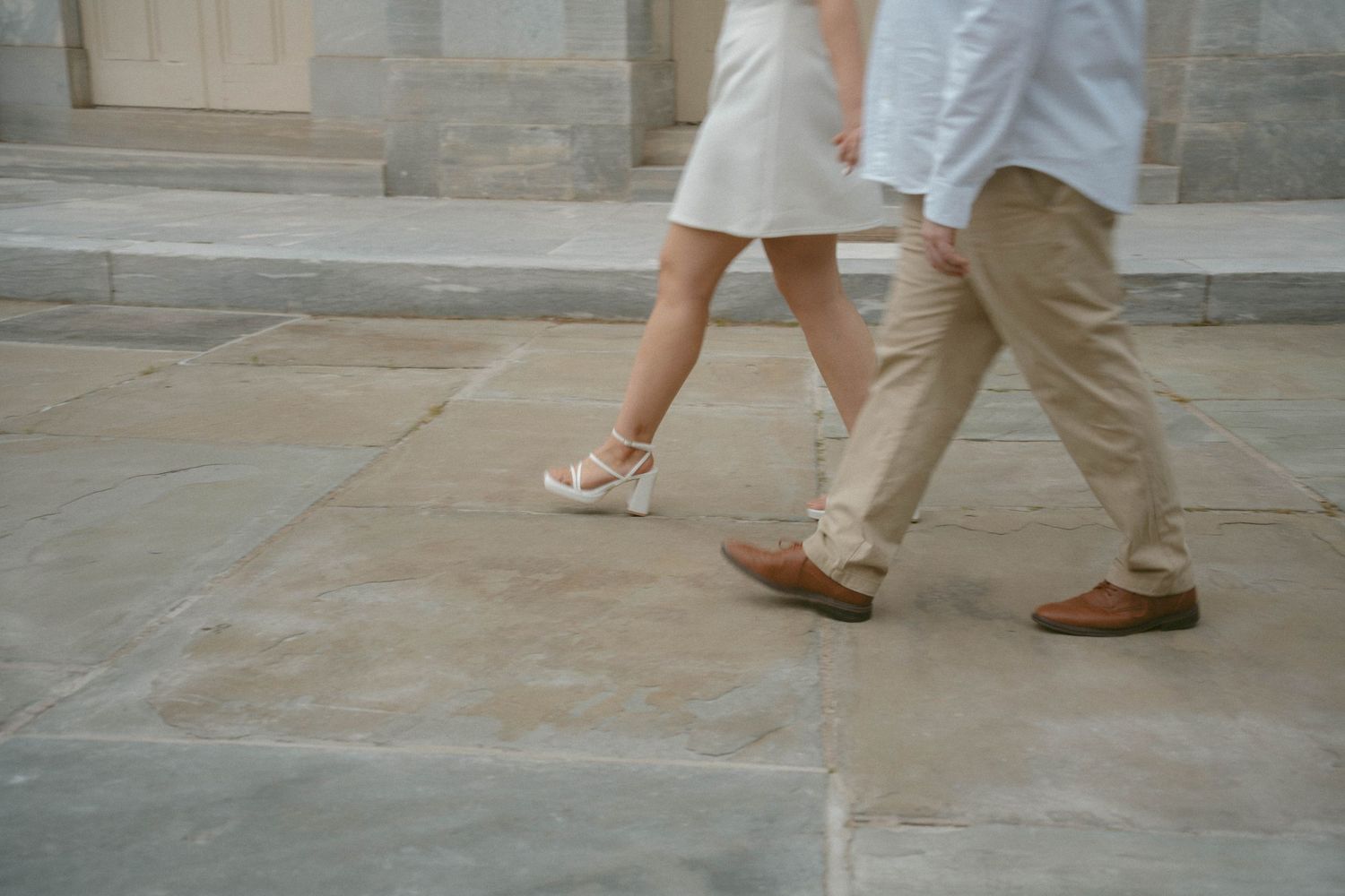 Old City Philadelphia engagement session with a romantic couple portrait in historic downtown Philadelphia.