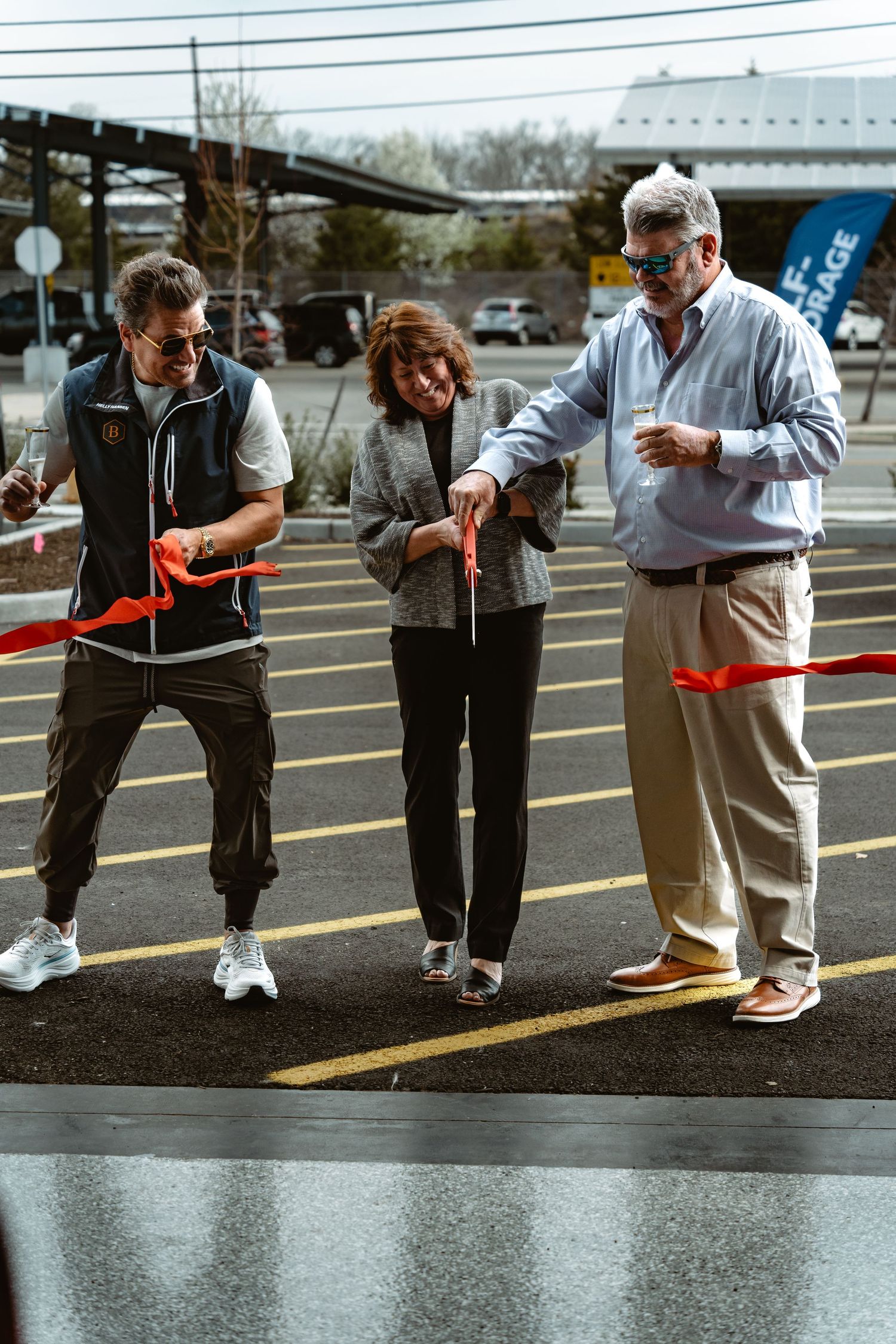 Grand opening event in Stratford, New Jersey with corporate guests and the Mayor of Stratford.