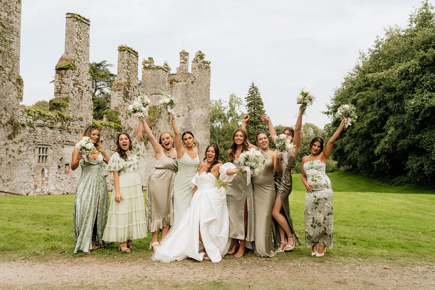 Bridesmaids in Castlemartyr wedding photos - By Sarah Kate Photography