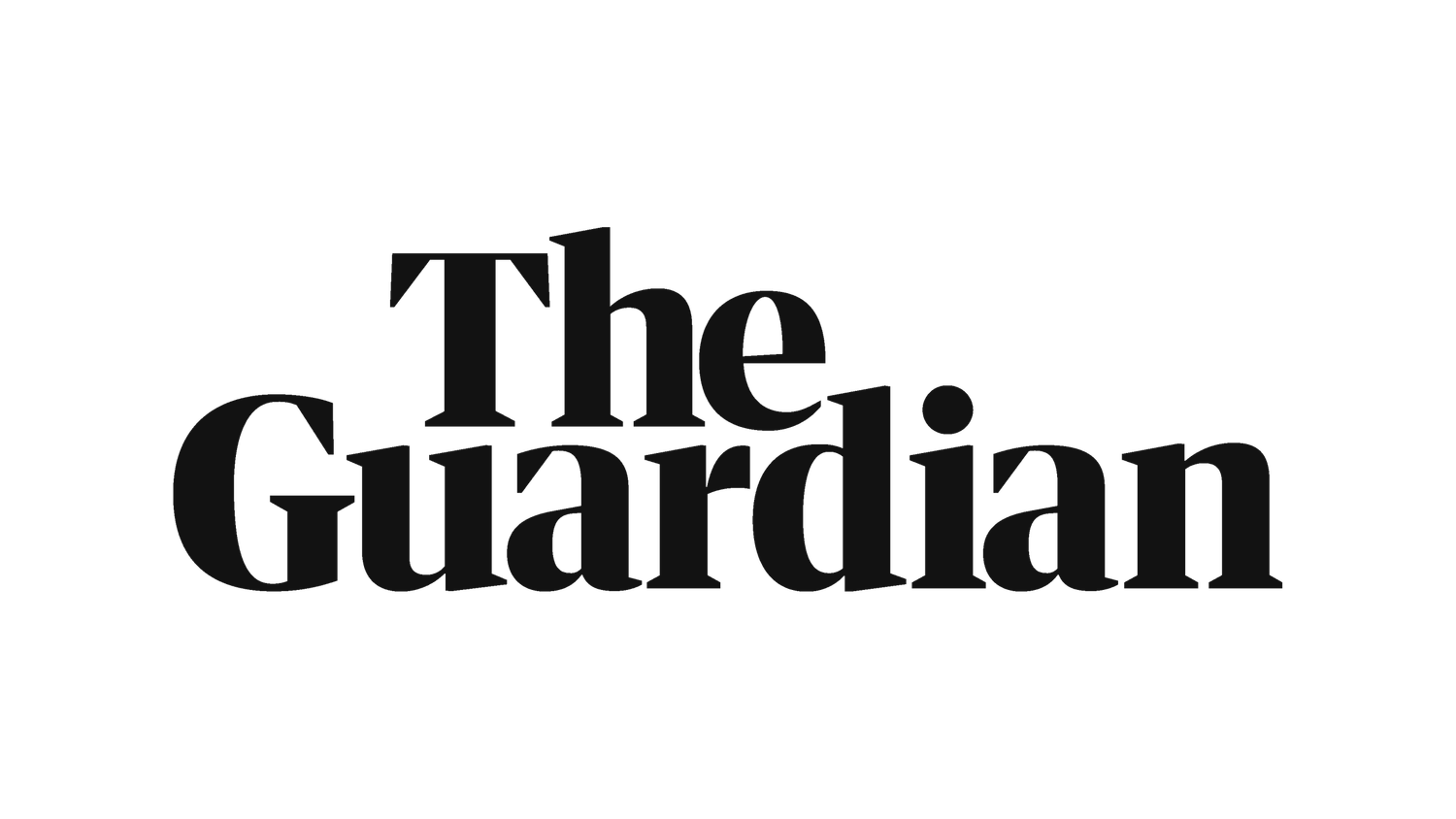 The Guardian newspaper logo in black text appears on a white background.
